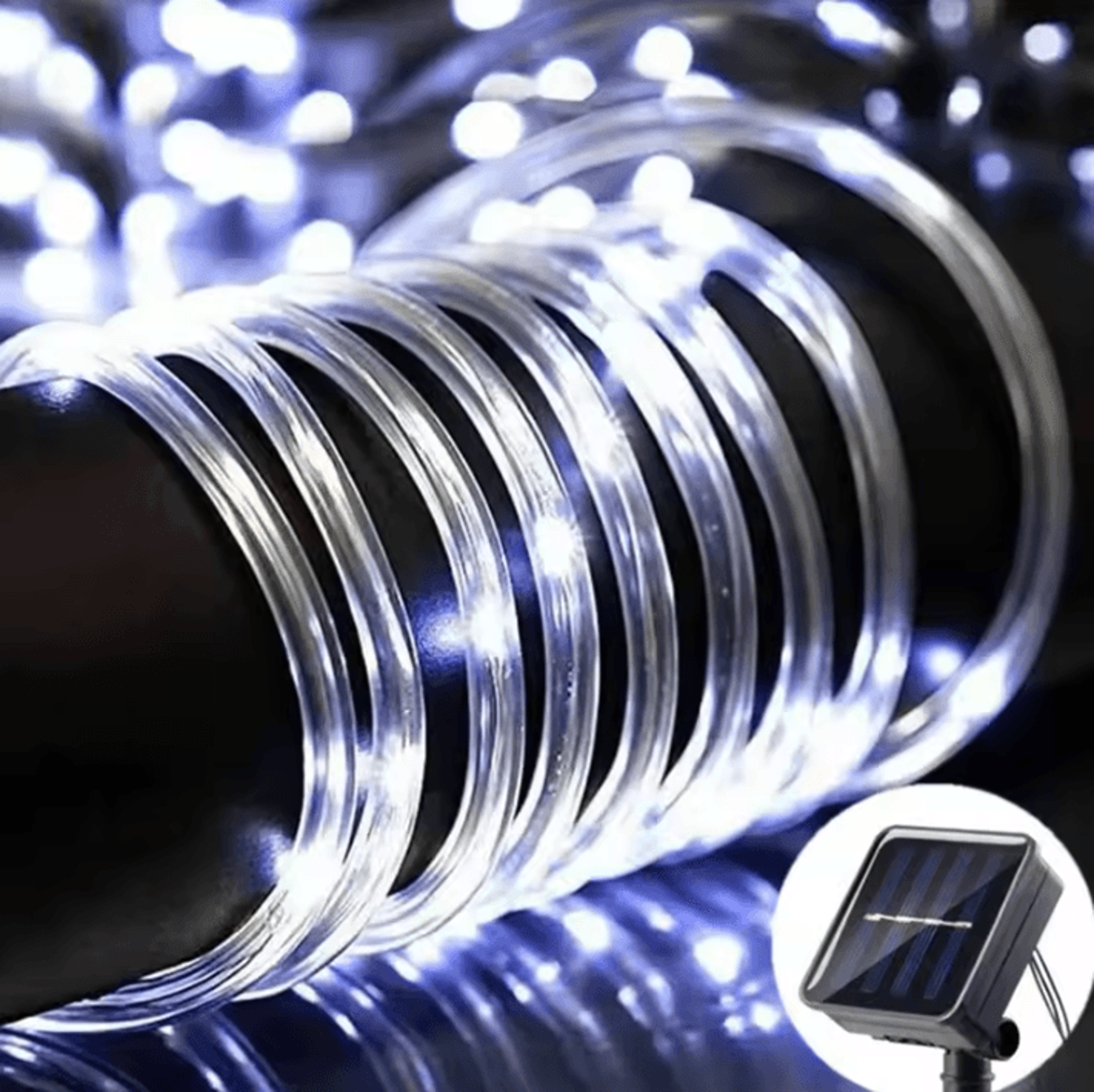 solar led rope lights 5m 10m 20m waterproof outdoor decor