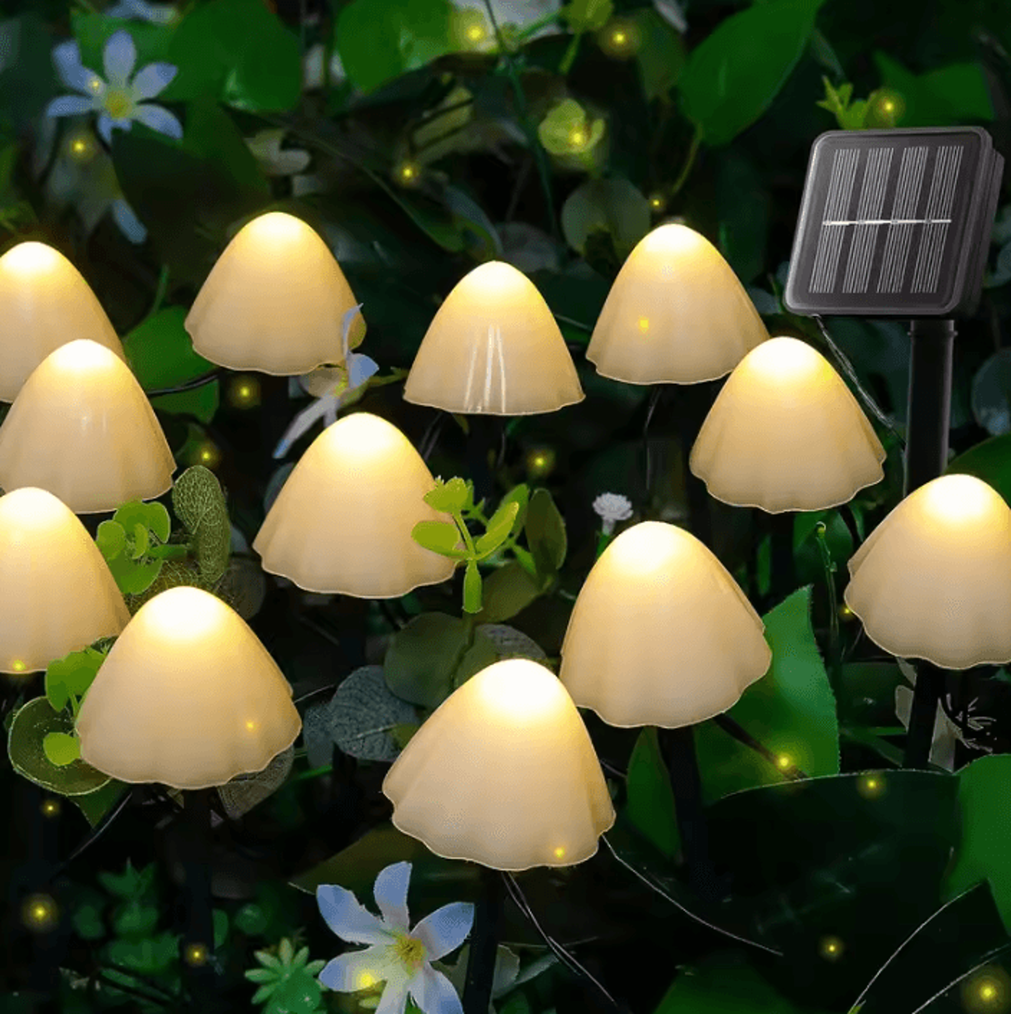 solar mushroom pathway lights 10 20pcs with 8 lighting modes