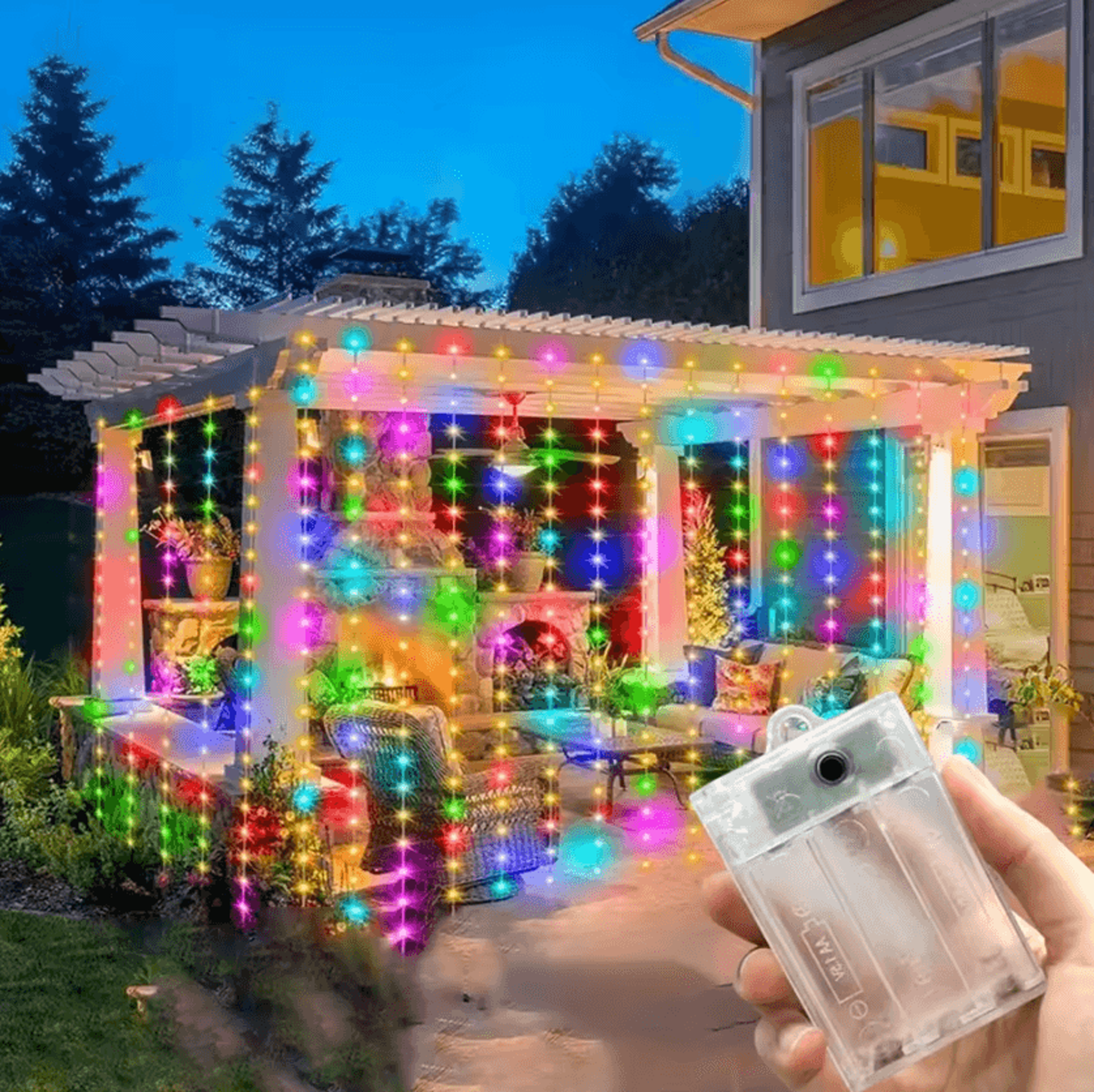 battery operated led curtain lights 3m 6m fairy decor
