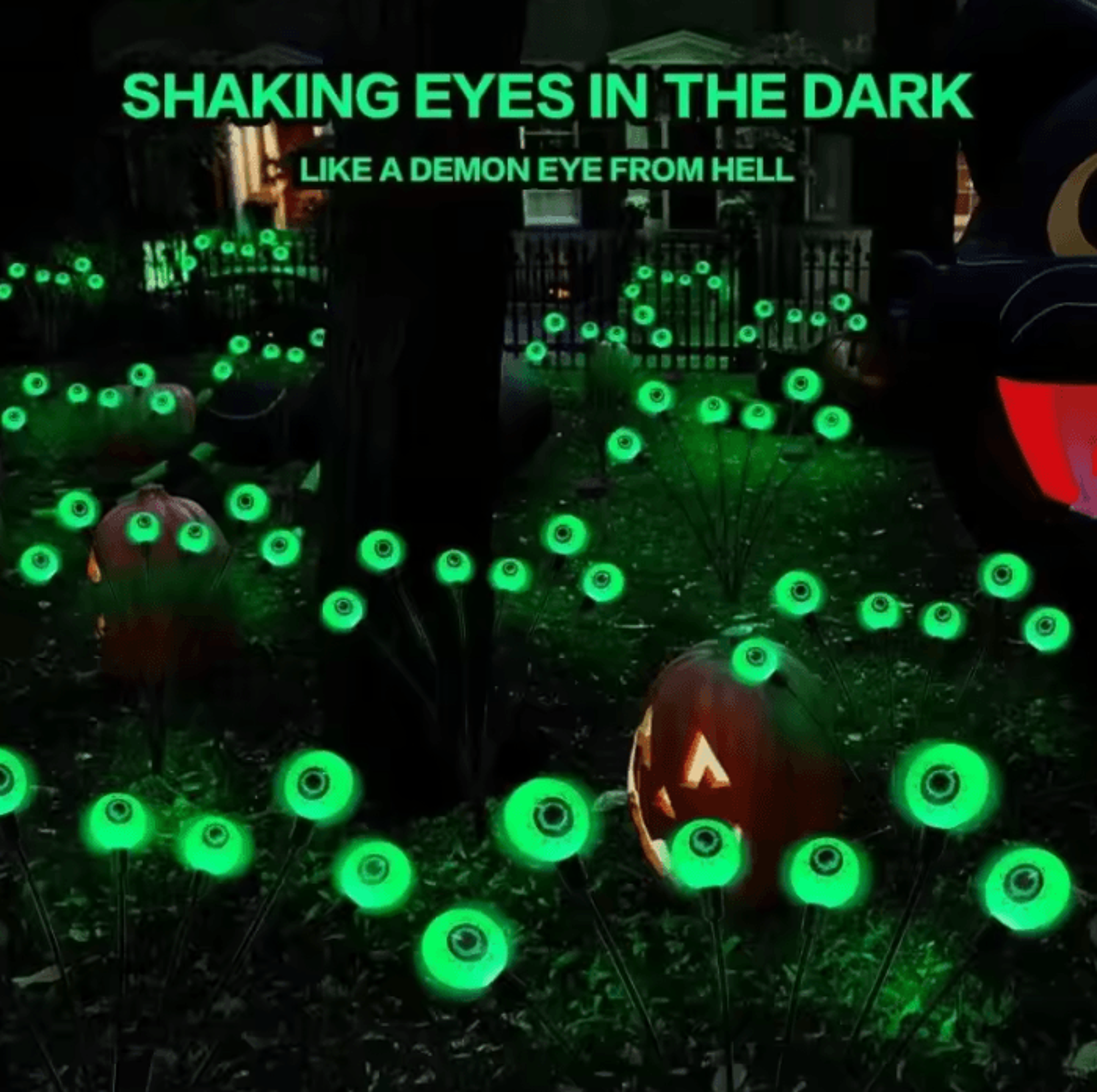 solar halloween eyeball stake lights for spooky outdoor decor