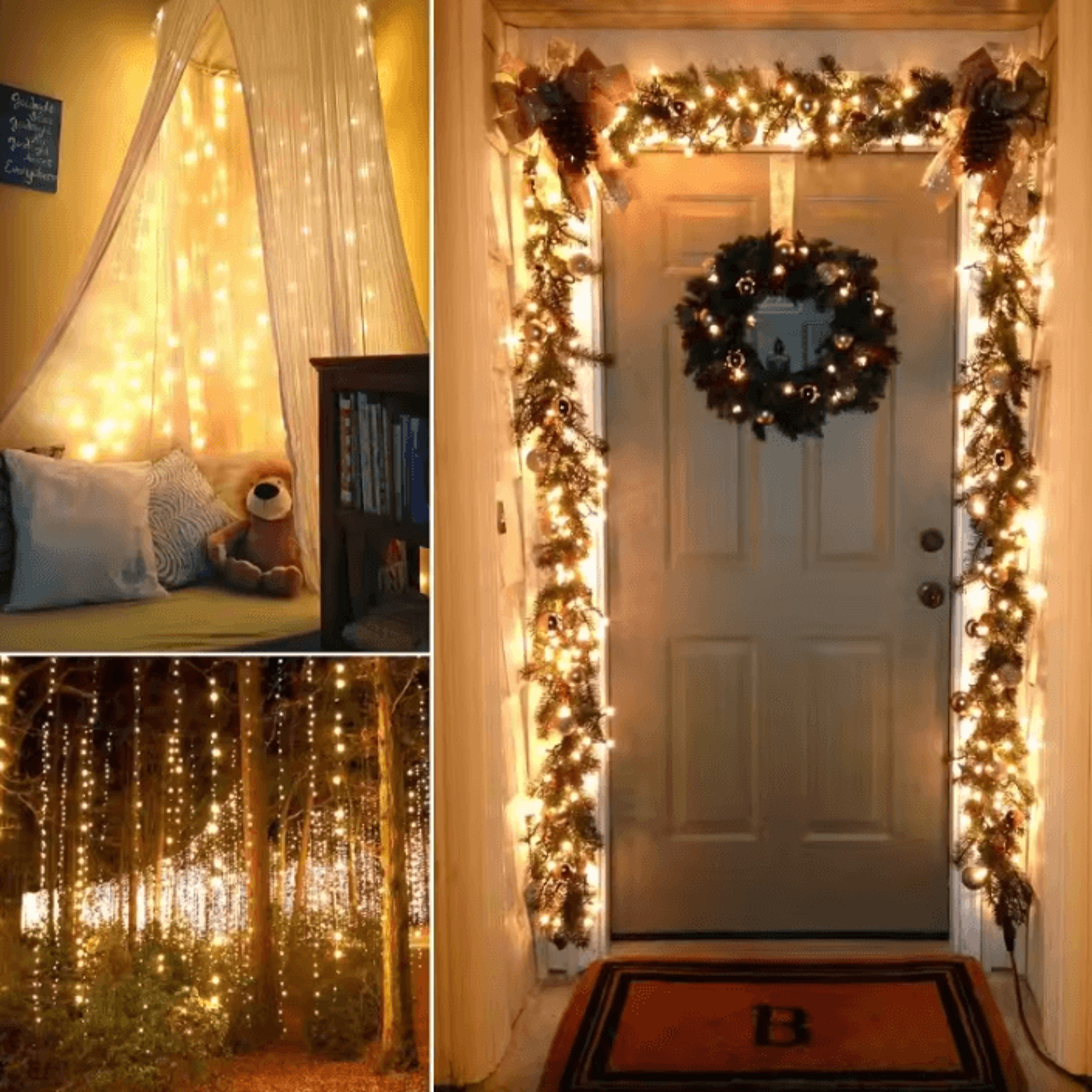 outdoor solar fairy string lights with 8 lighting modes