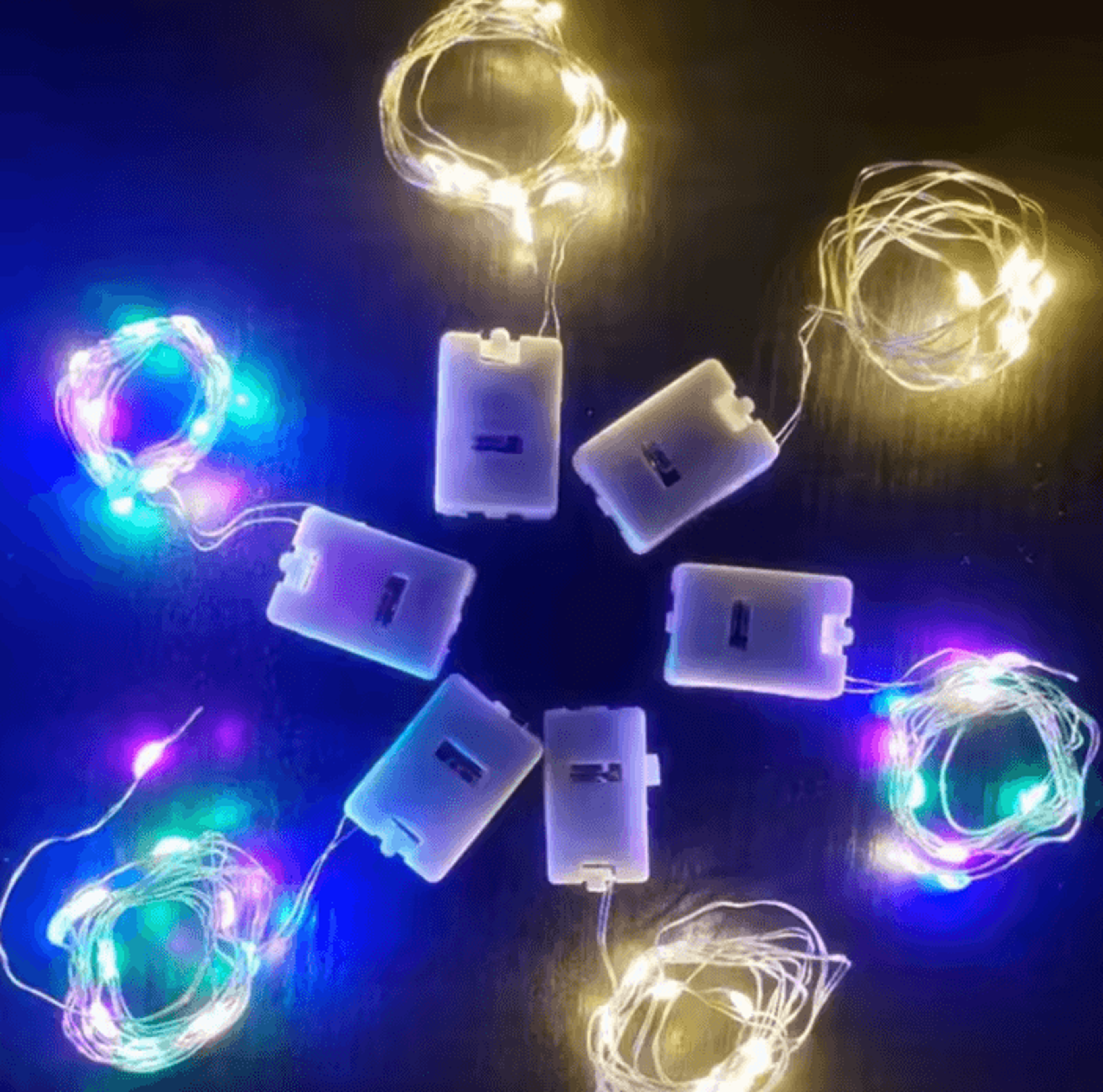 10 pack 3m copper wire fairy lights battery powered
