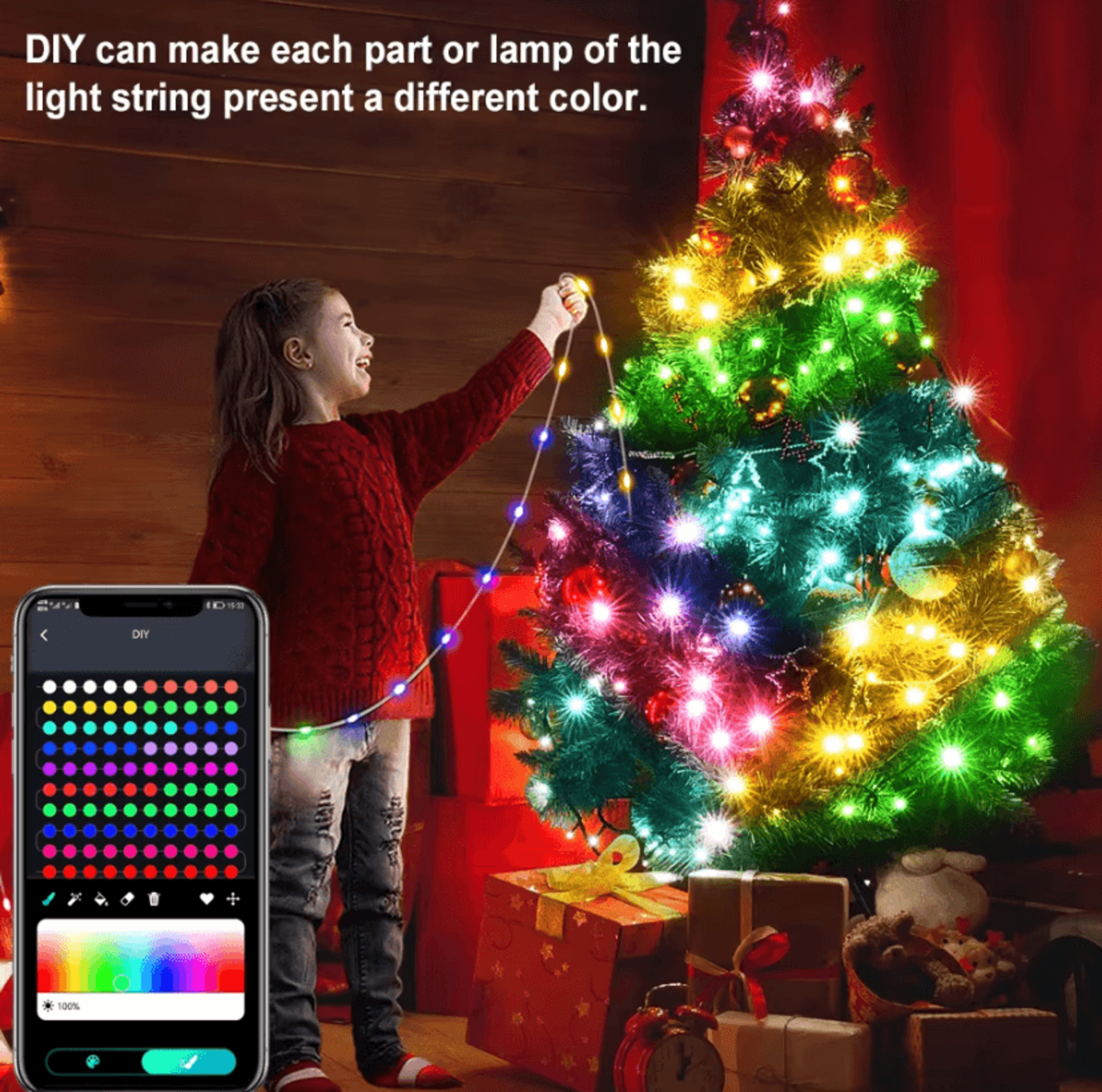 smart bluetooth usb fairy string lights for home and party decor
