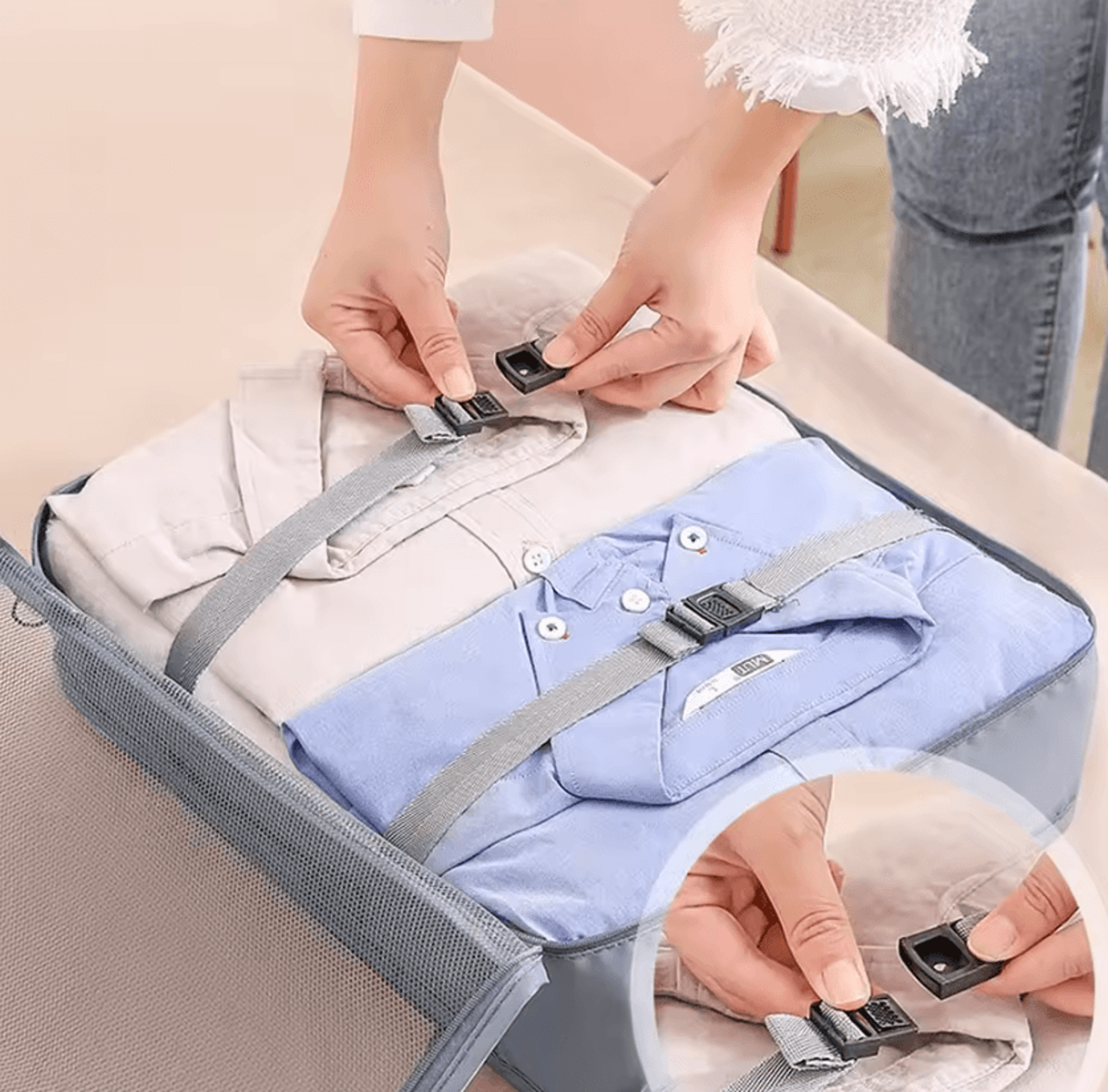 6pcs travel packing cubes and laundry storage bag set