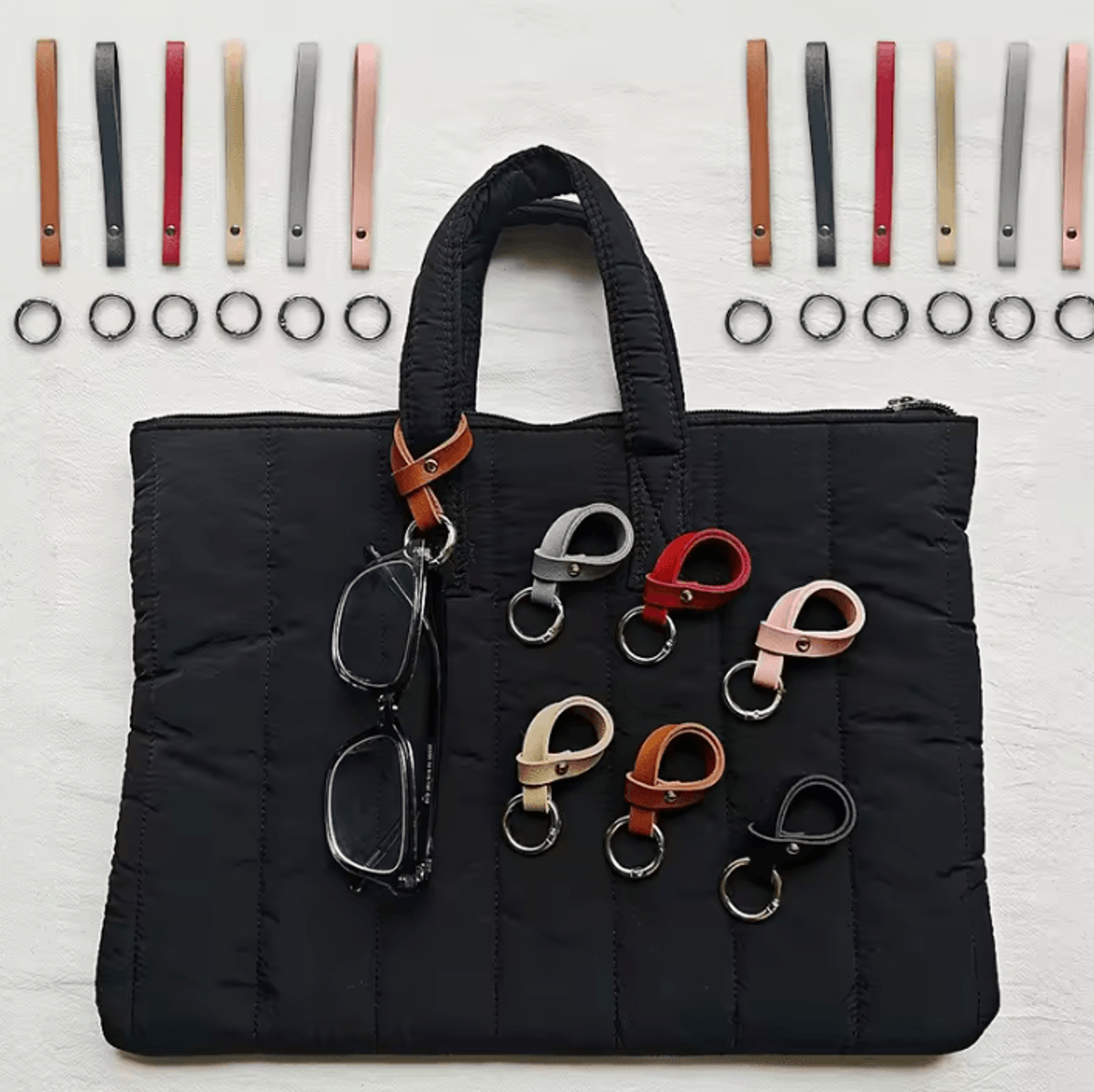 adjustable travel carry strap with ring hooks