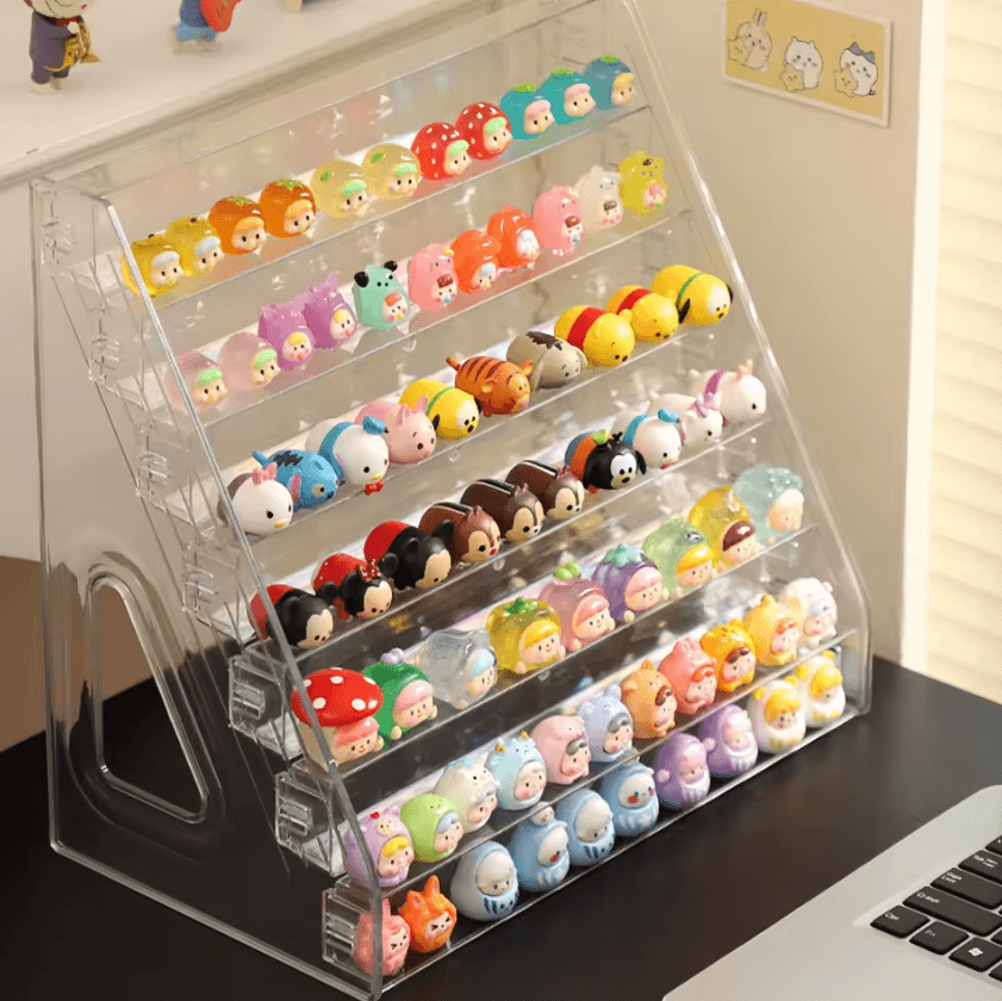 clear 3 tier acrylic display riser stand for perfume and collectibles