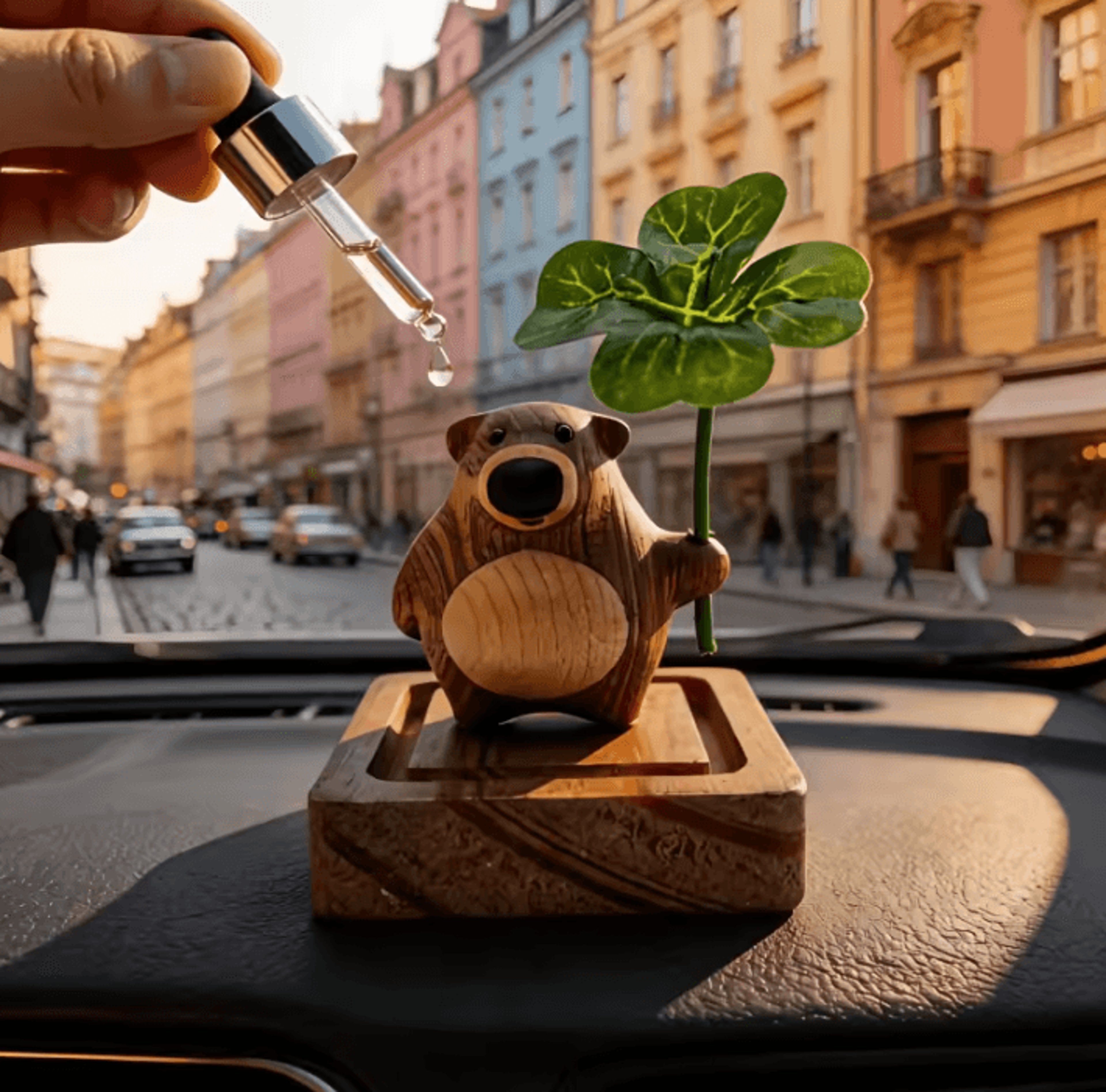 cute bear wooden aroma diffuser for essential oils