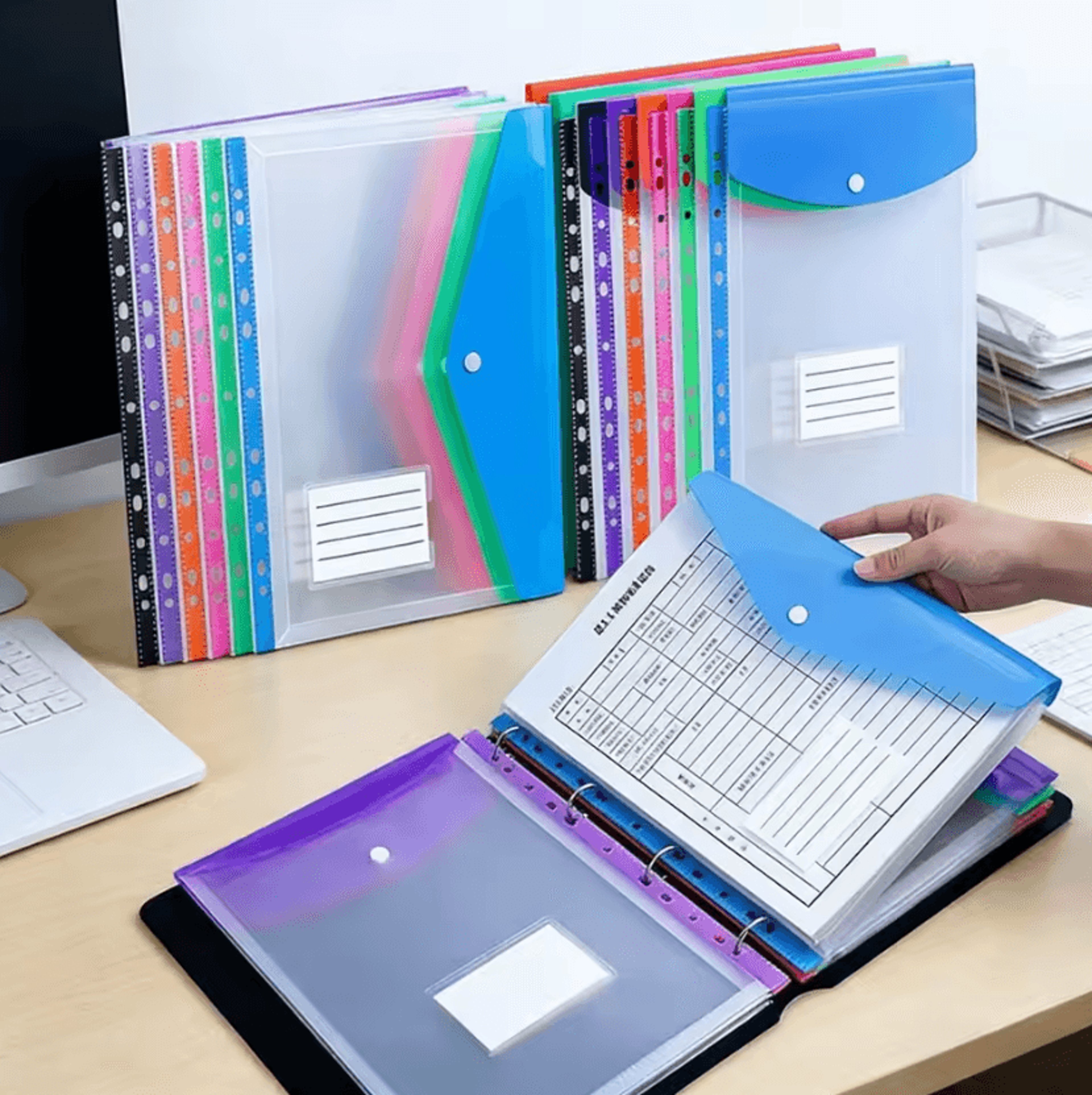 6 pack expandable binder pocket organizer folders