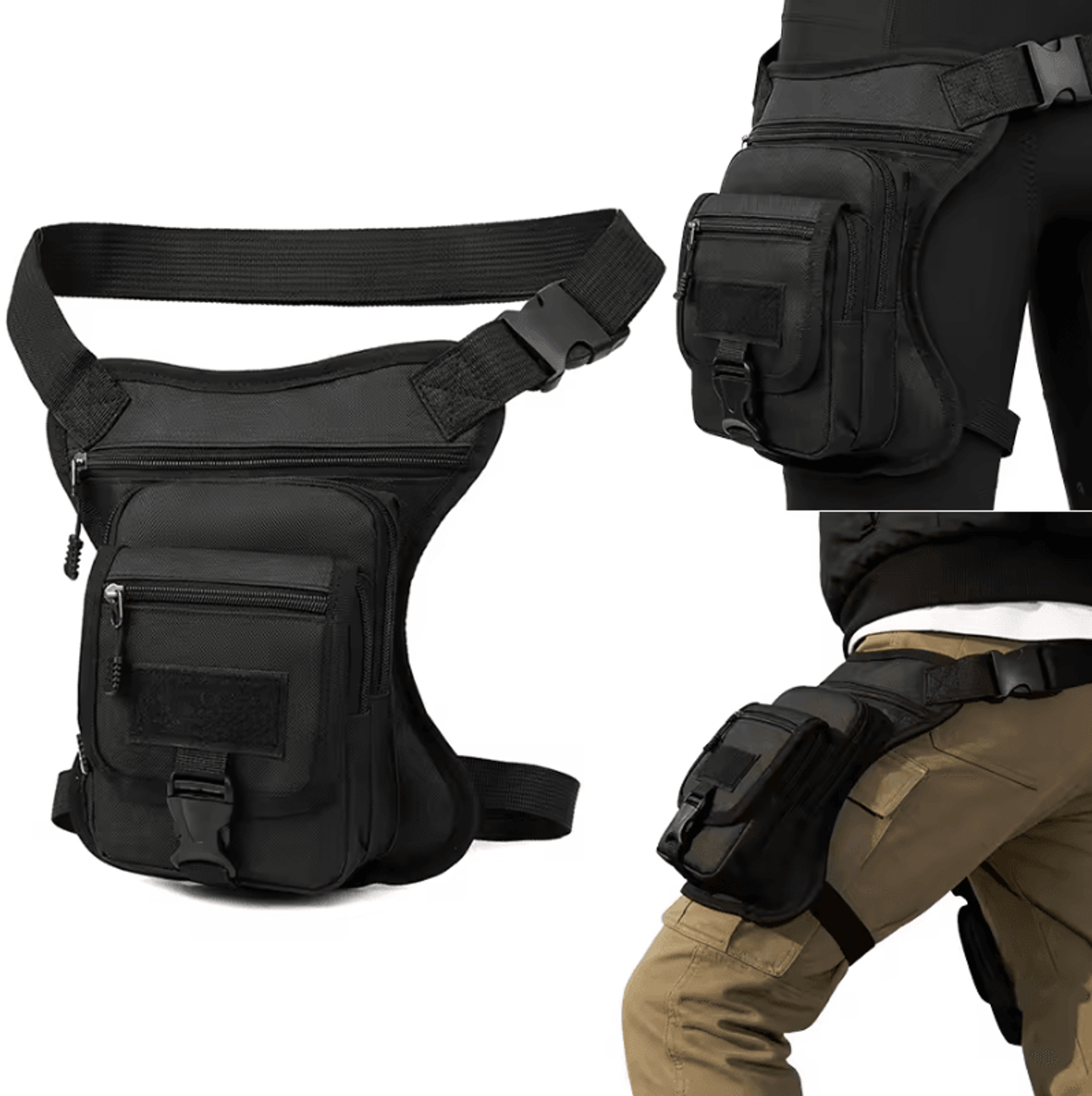 adjustable motorcycle thigh bag for riding and travel