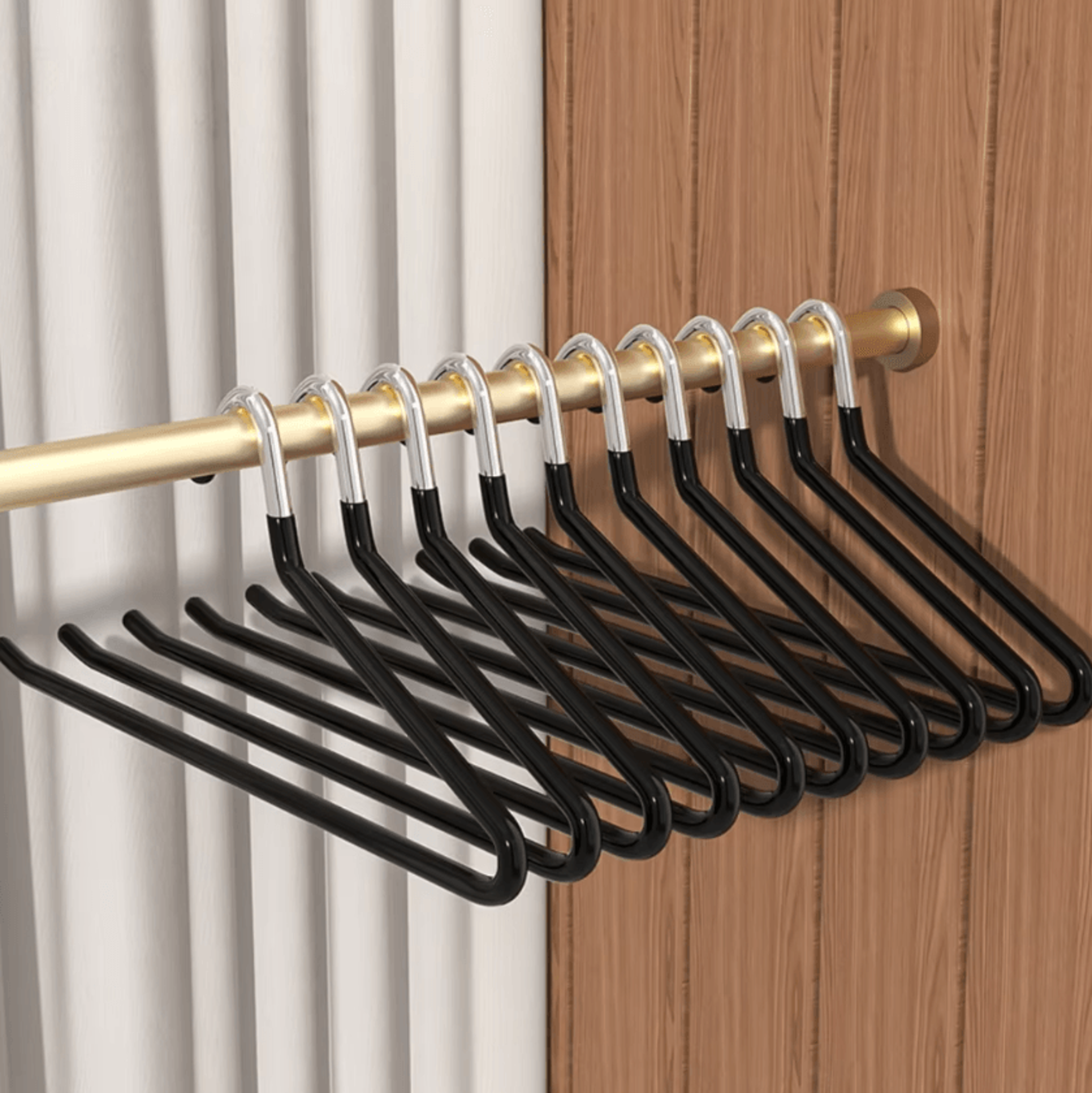 5 or 10pcs non slip open ended metal pants hangers
