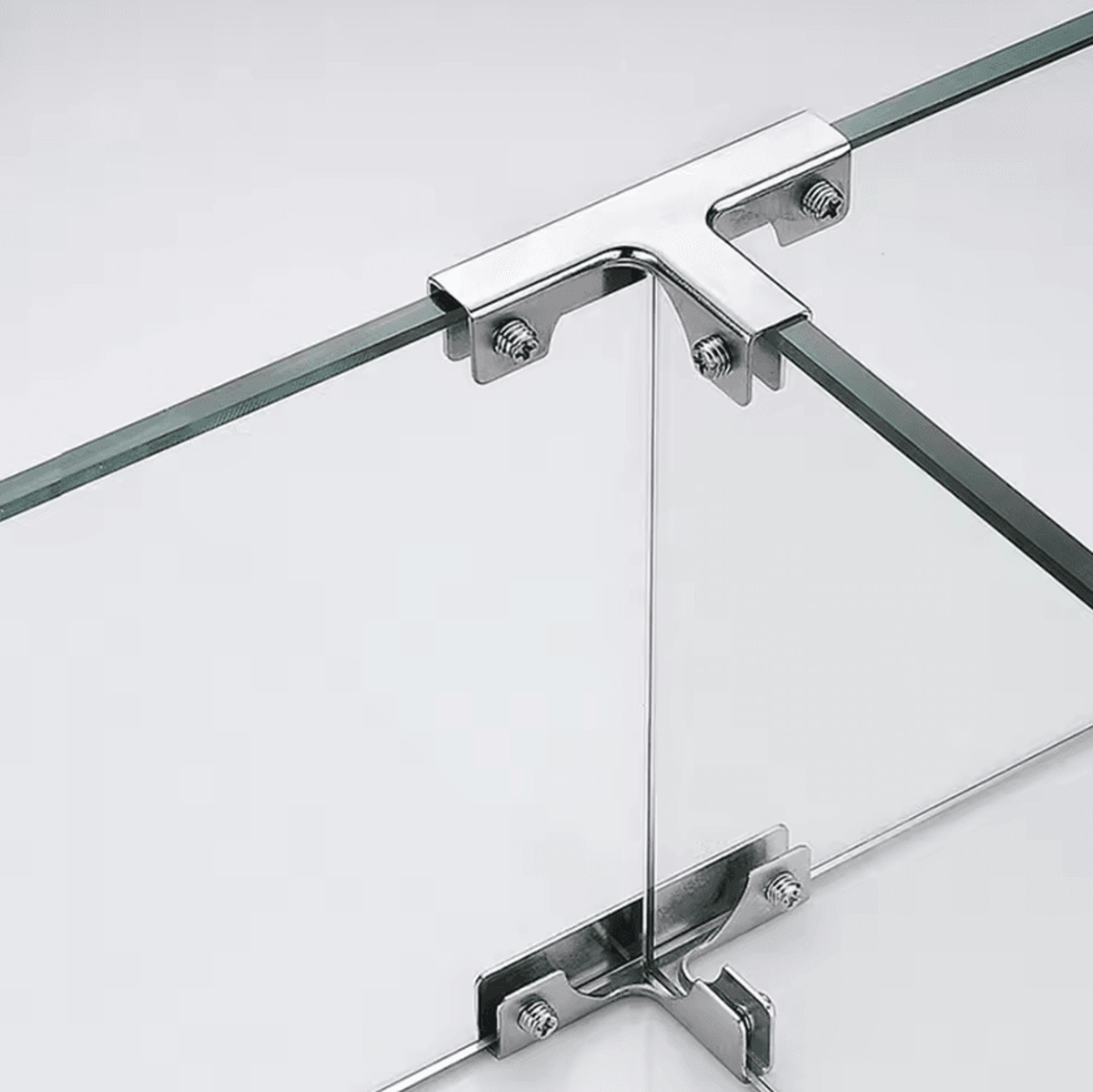 304 stainless steel l type and t cross glass corner clips