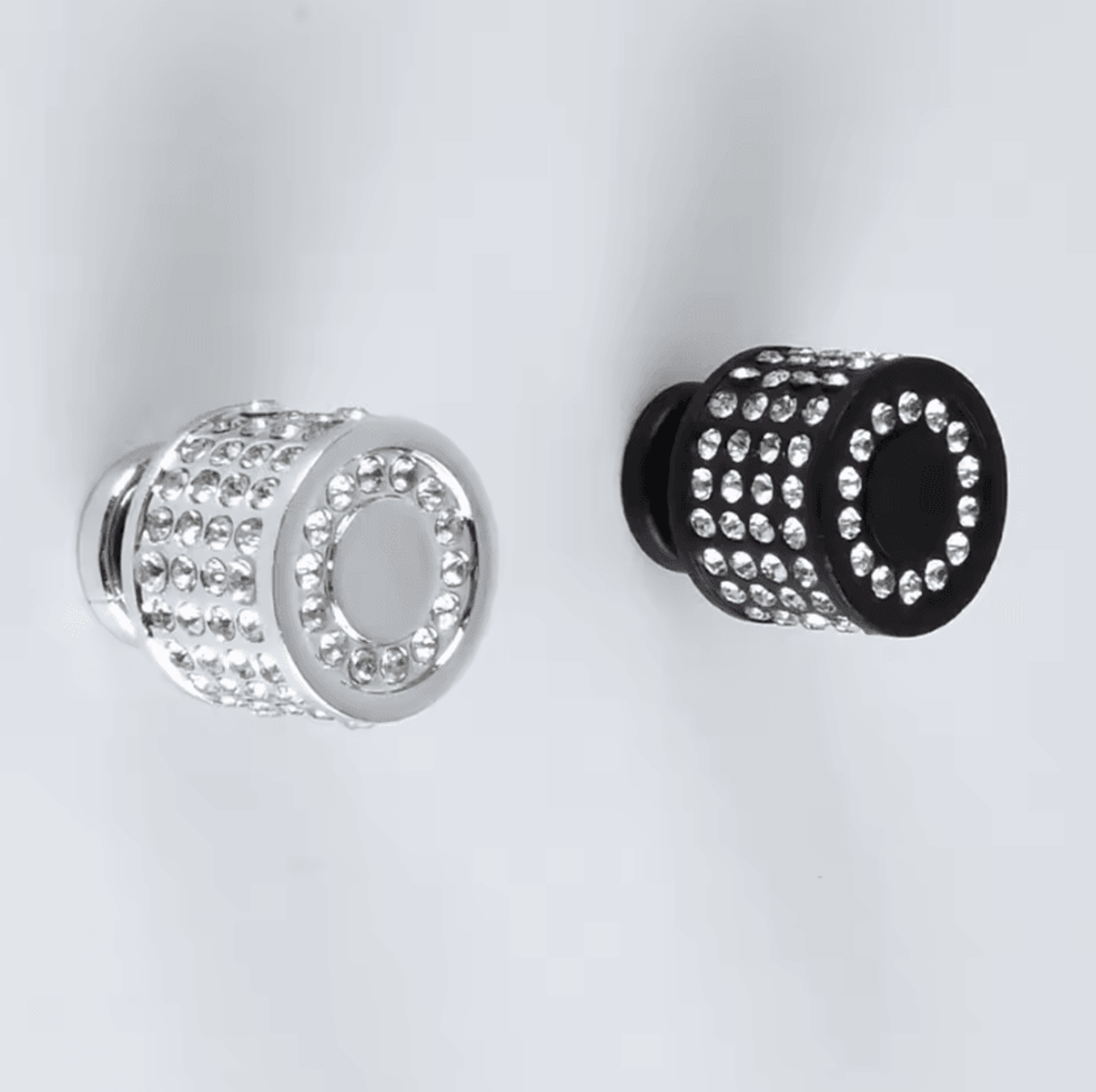 2pcs crystal rhinestone single hole cabinet handles