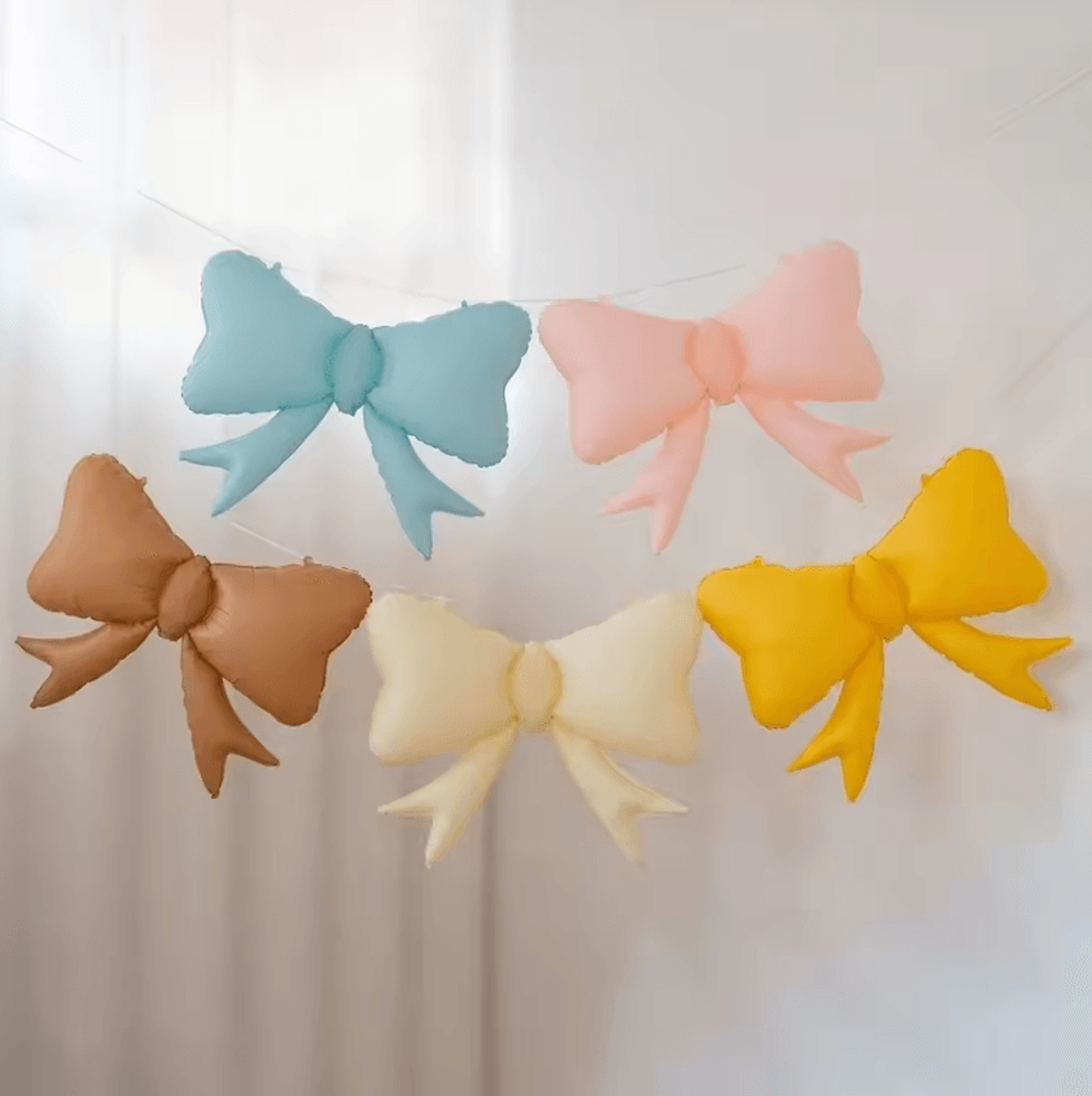giant matte bow foil balloon for party decorations