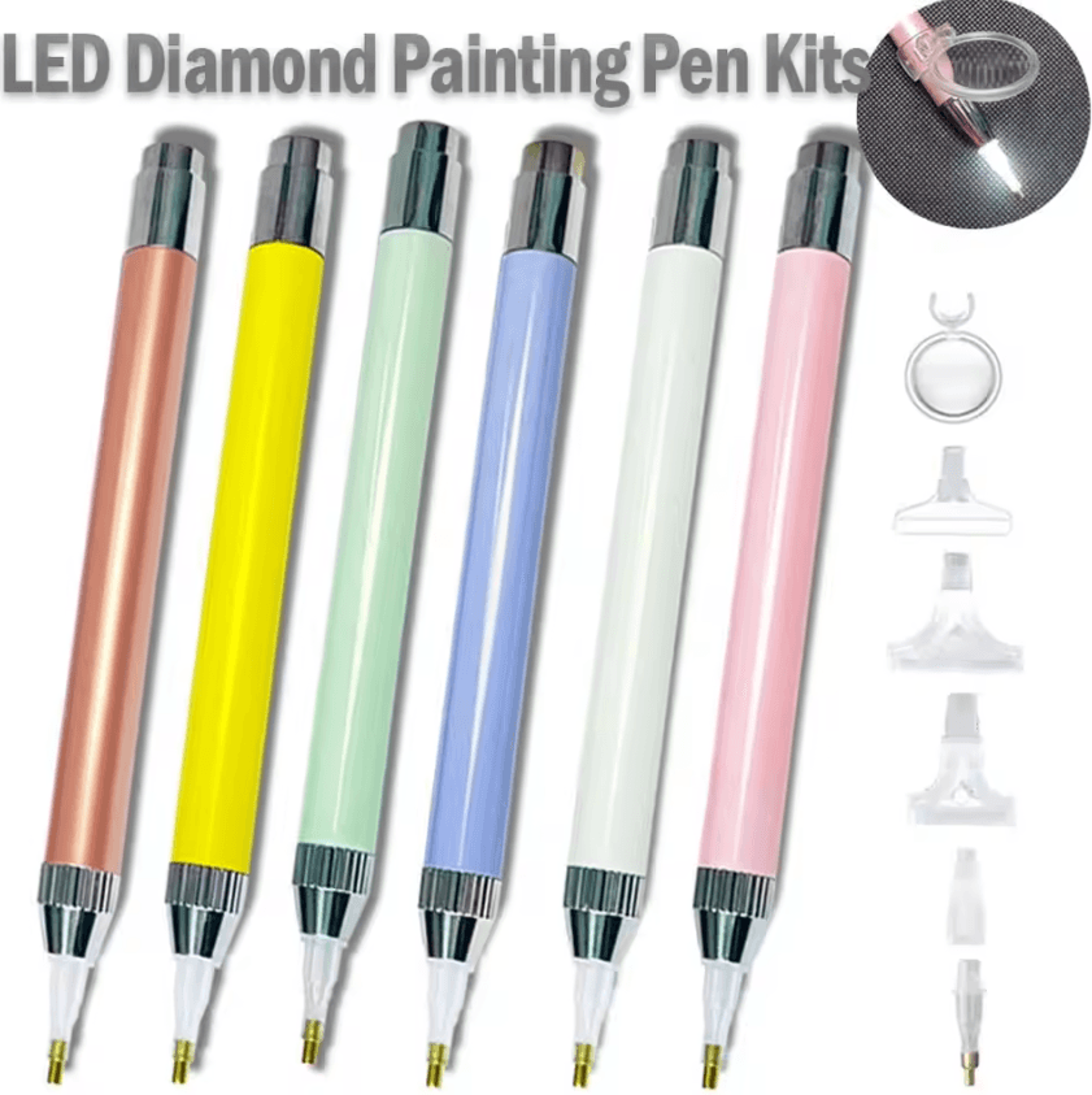 led diamond painting pen kit with magnifying glass