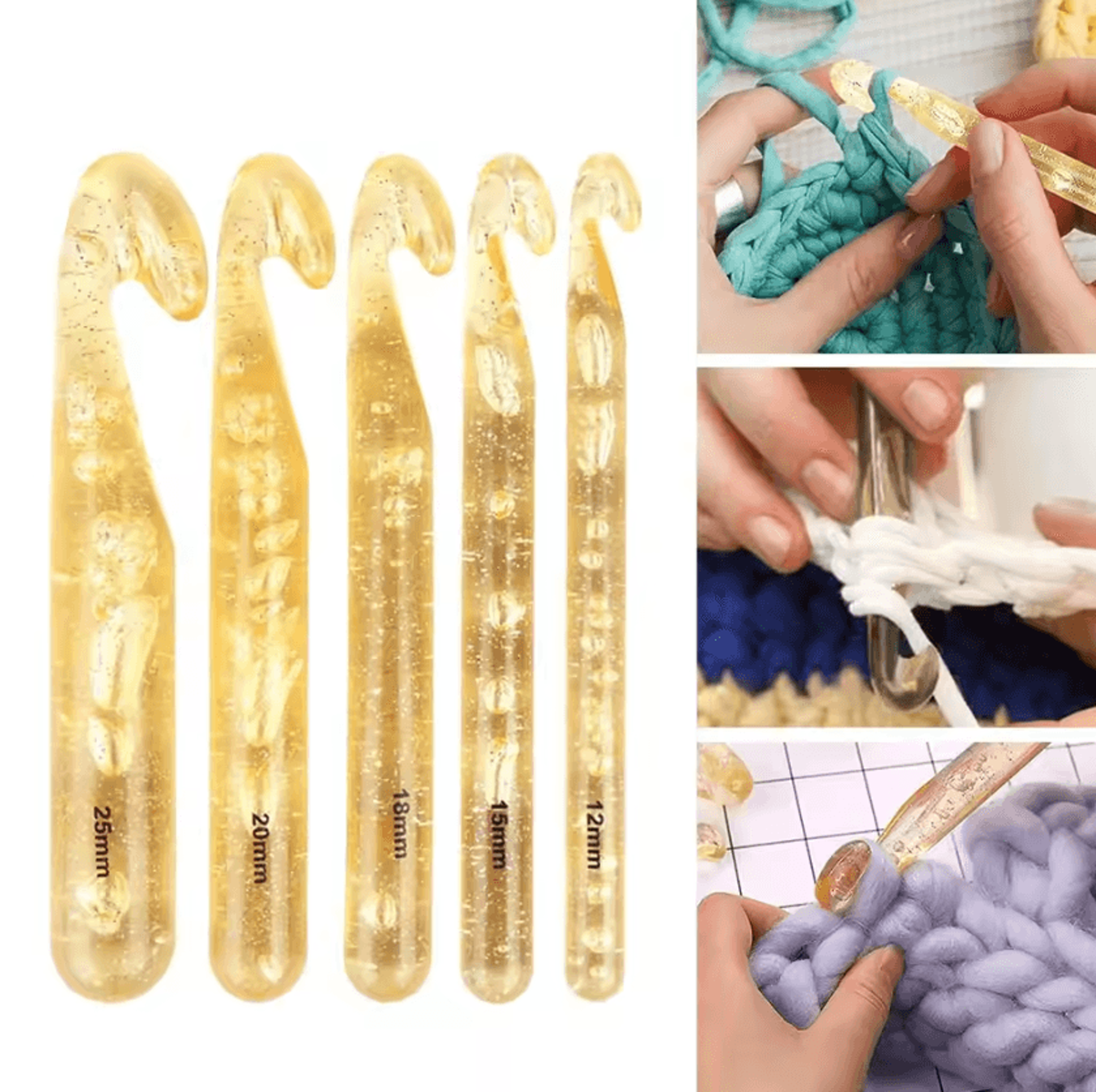 large ergonomic crochet hooks for chunky yarn