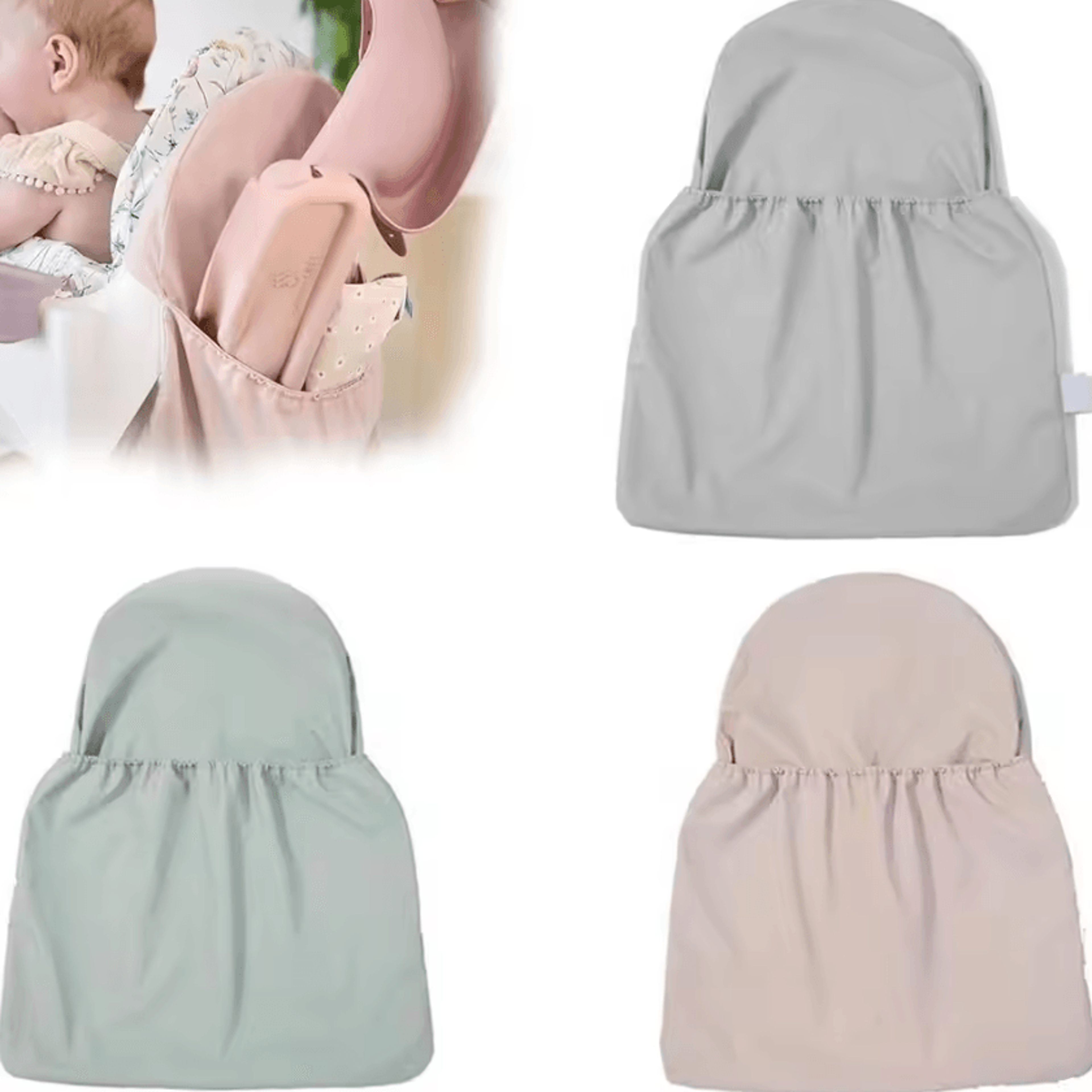 pu highchair back storage pouch organizer