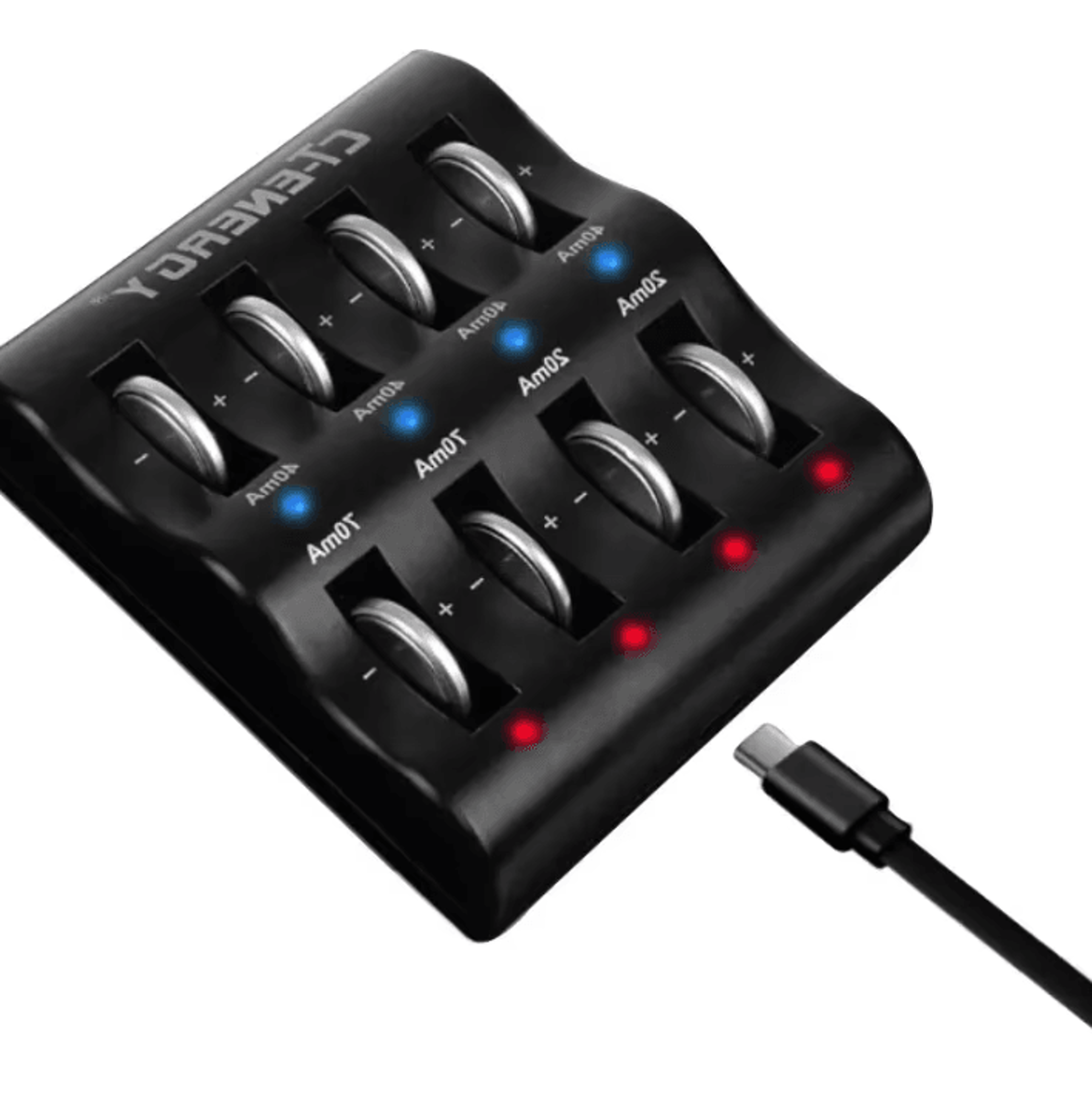 8 slot smart rechargeable coin battery charger