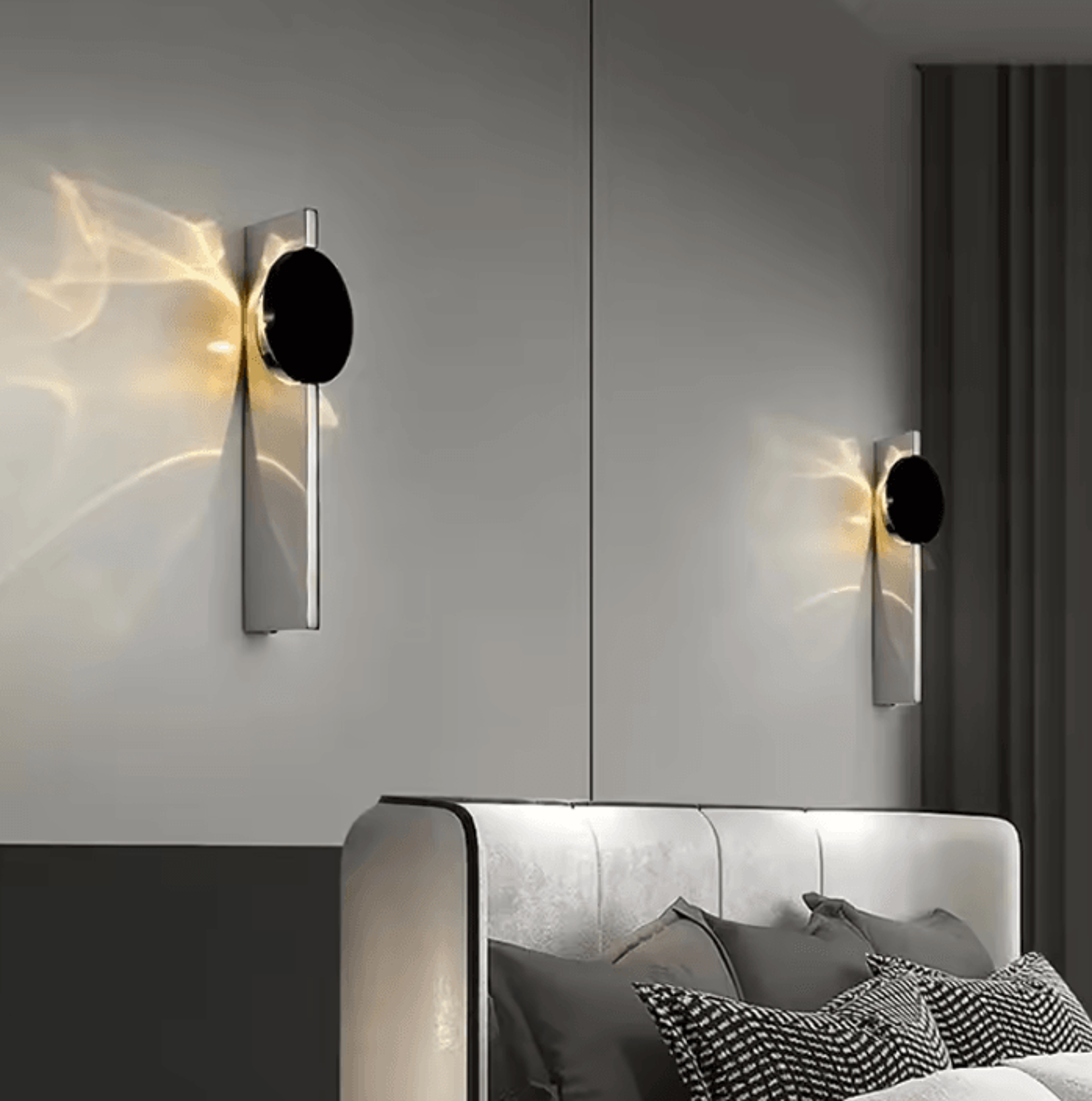 artistic corrugated led wall sconce