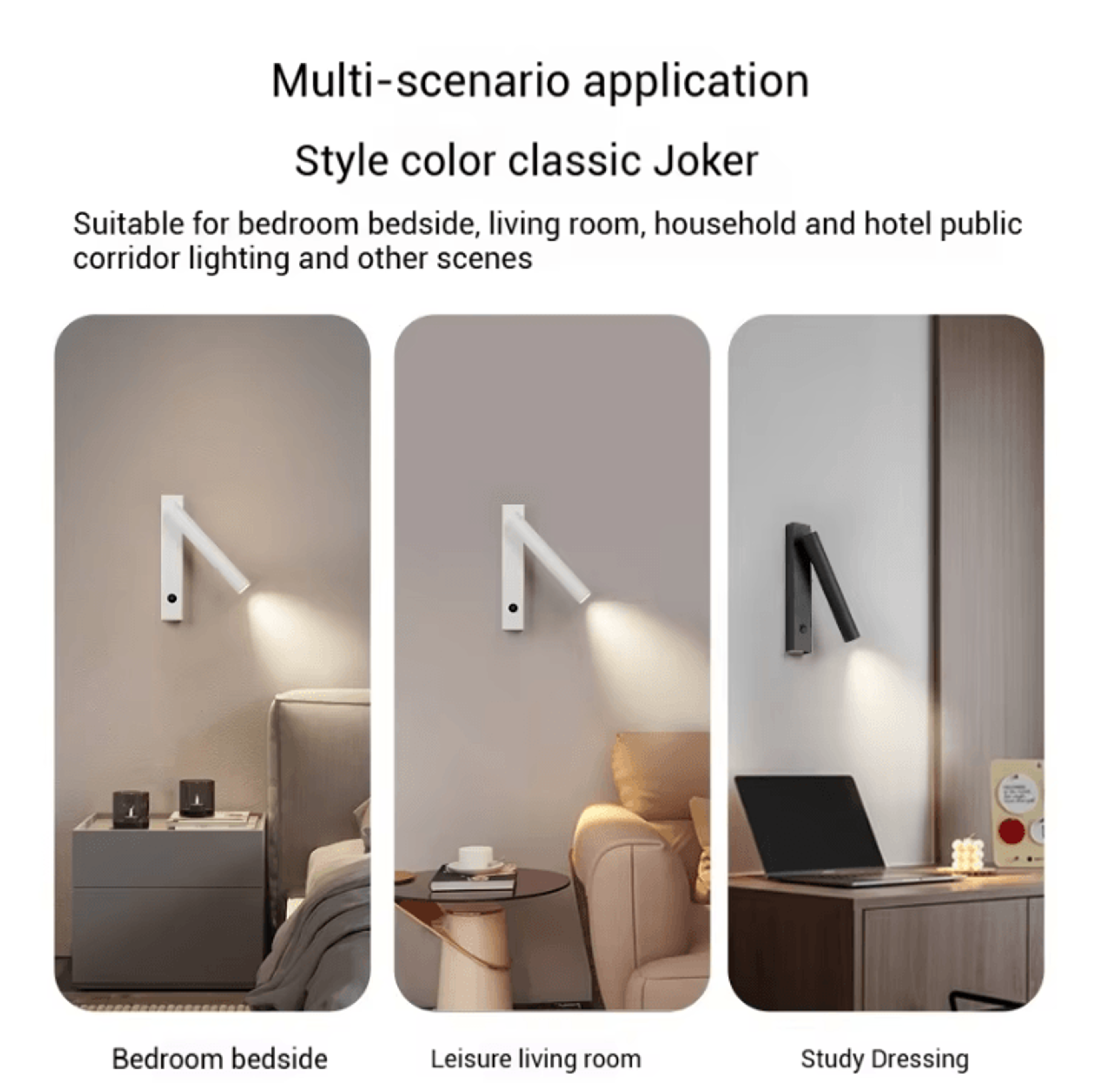 minimalist rotatable led reading wall lamp