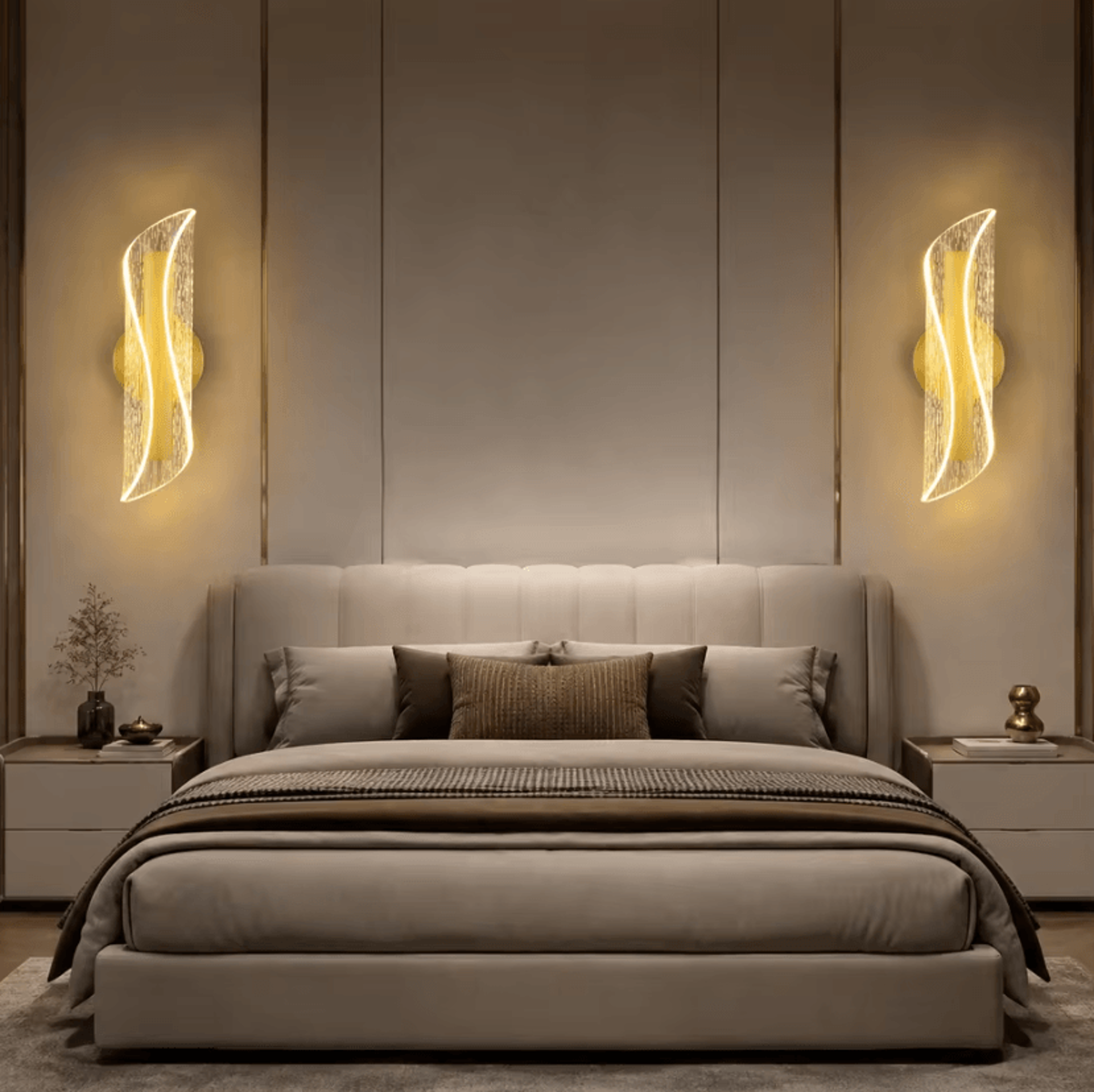 modern thin waist streamer led wall lamp