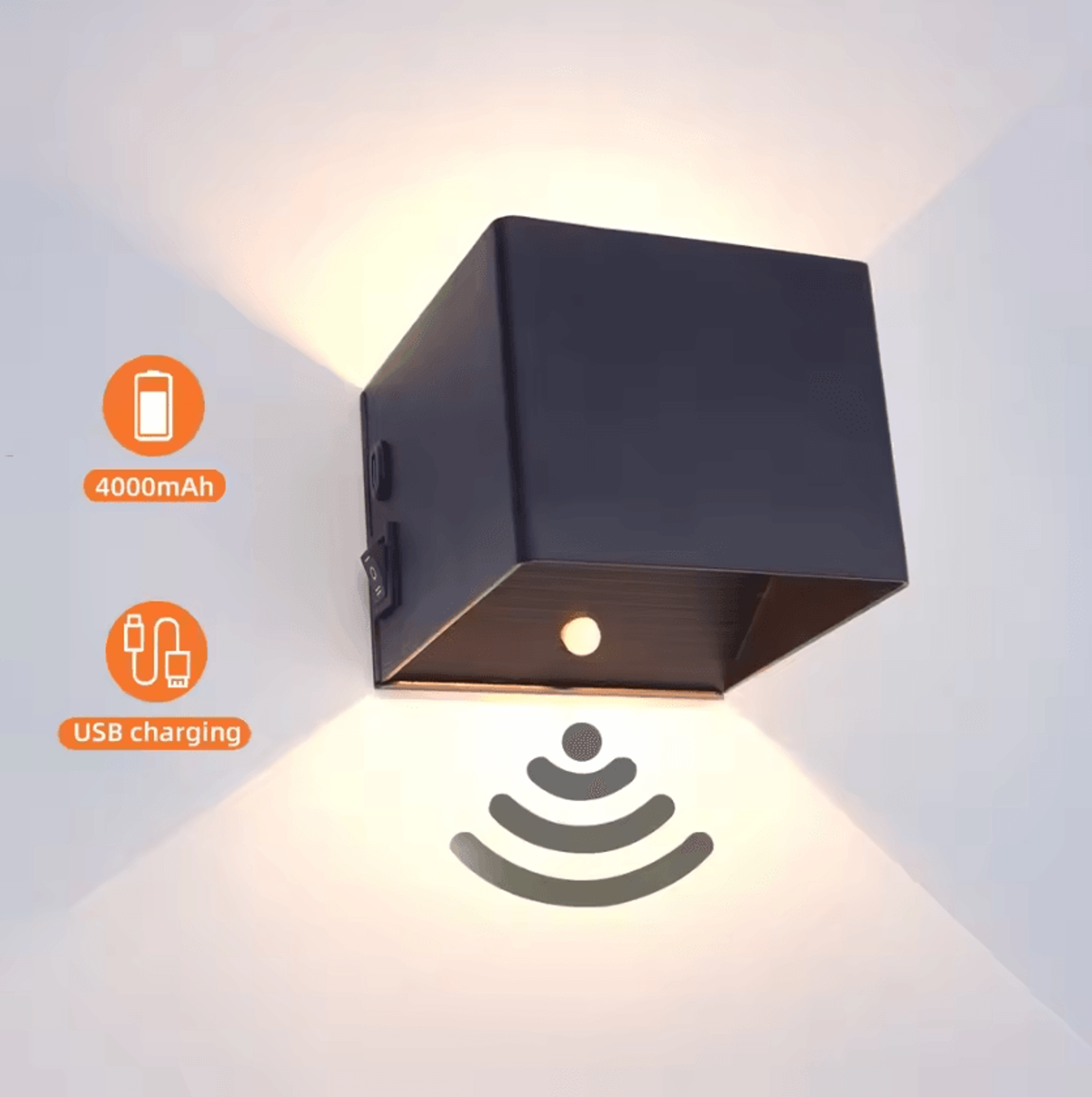 usb rechargeable magnetic motion sensor wall light