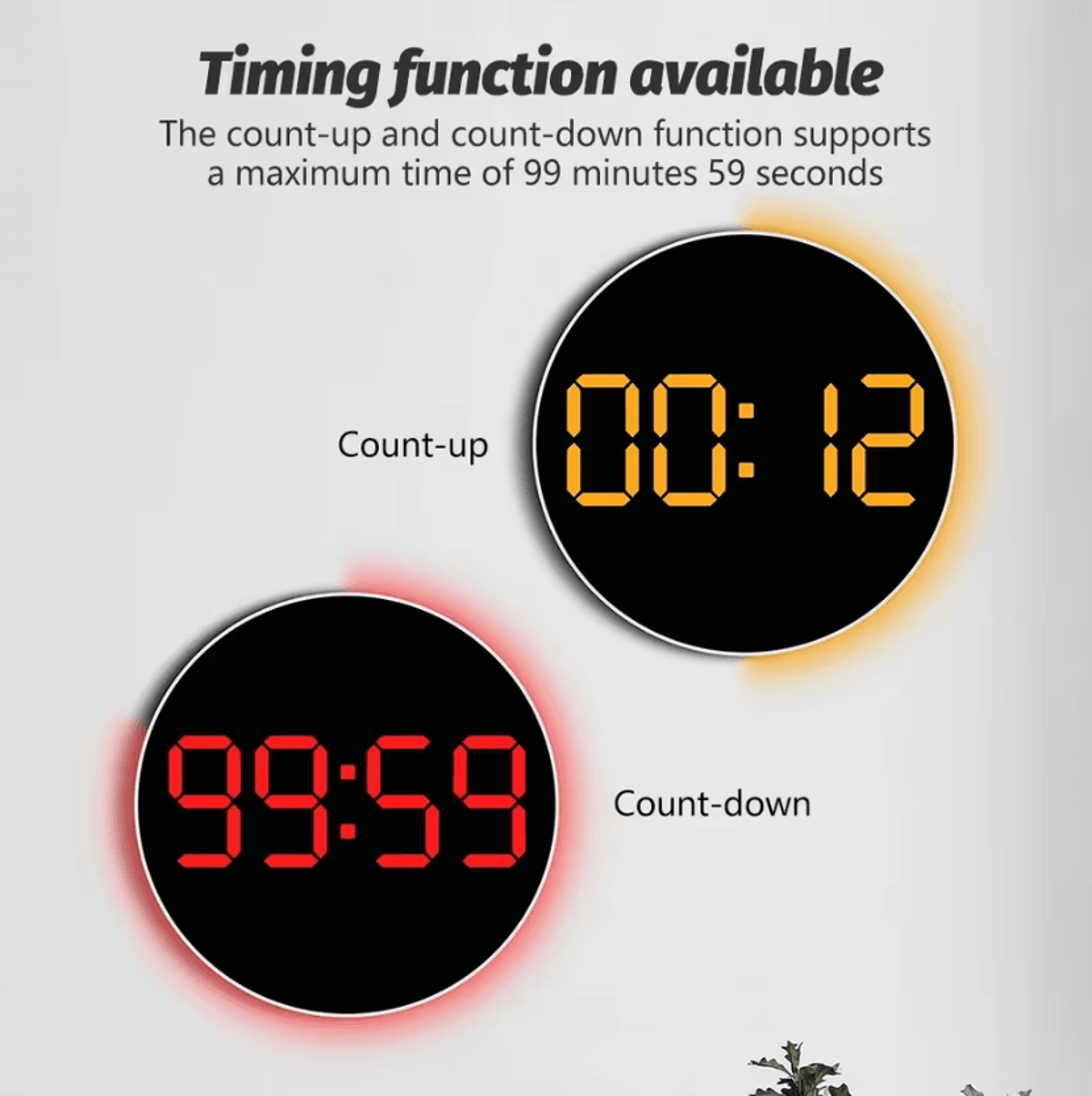 multi-function rgb led digital wall clock