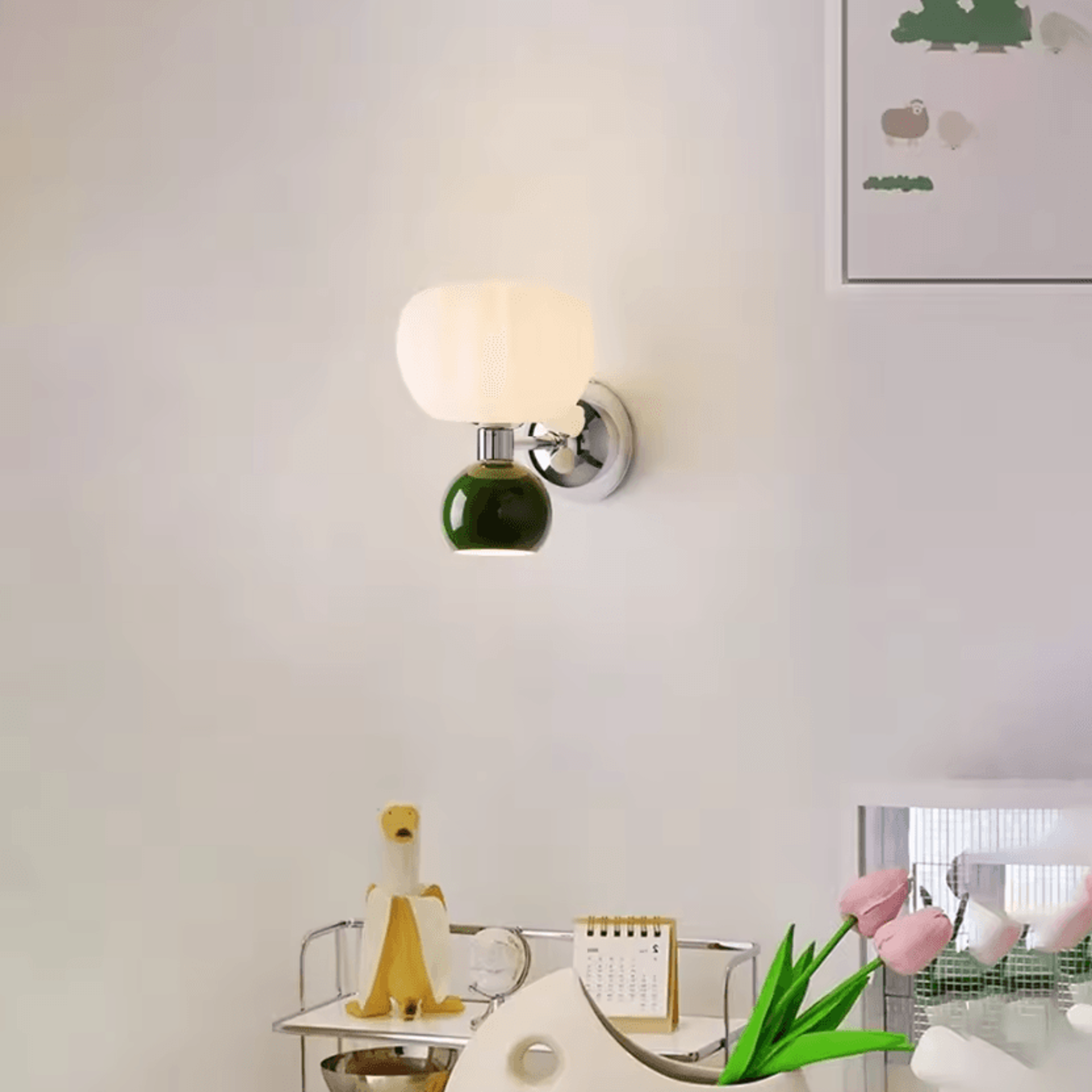 nordic pumpkin shape wall lamp