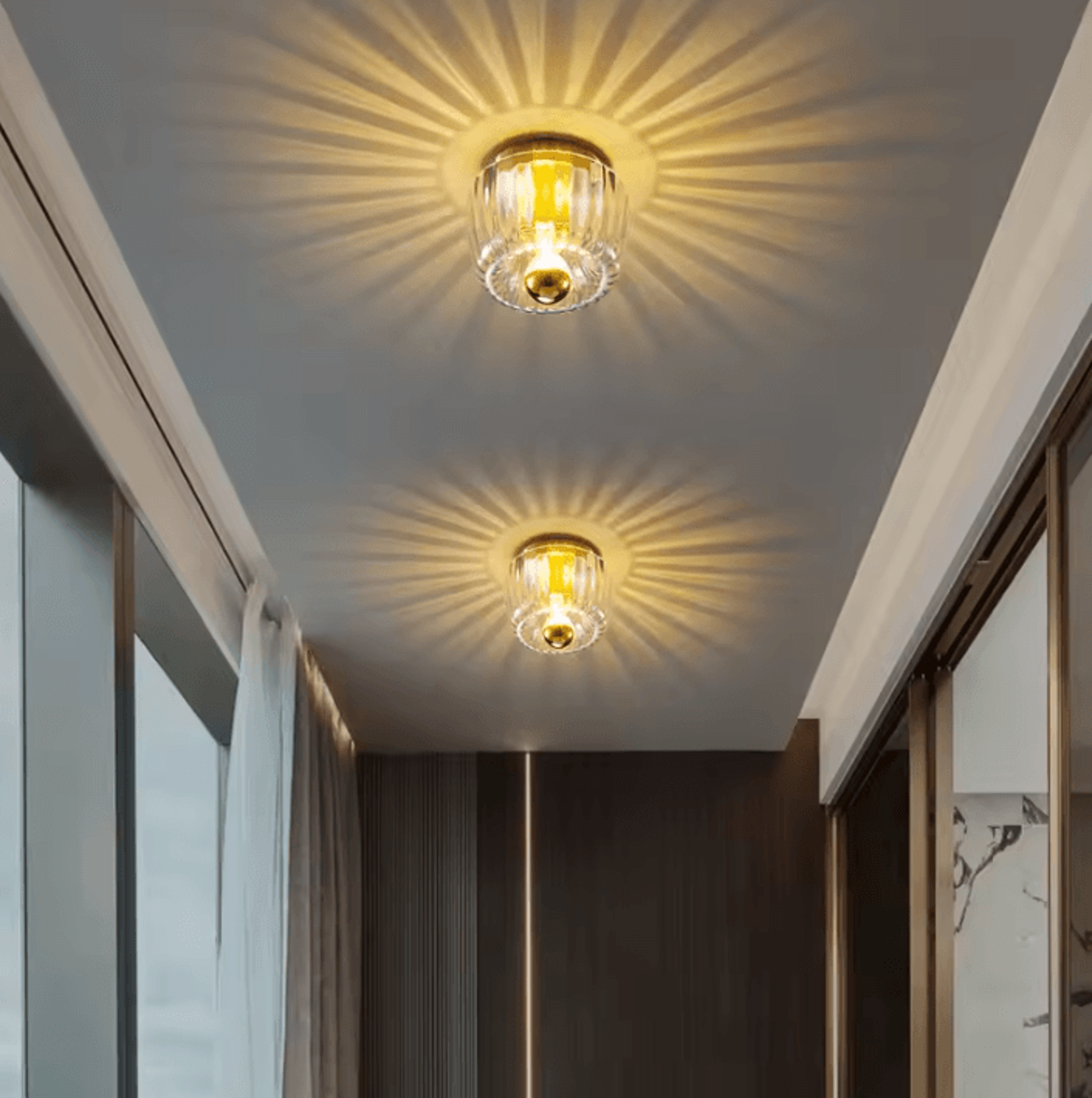 chinese style retro glass wall lamp