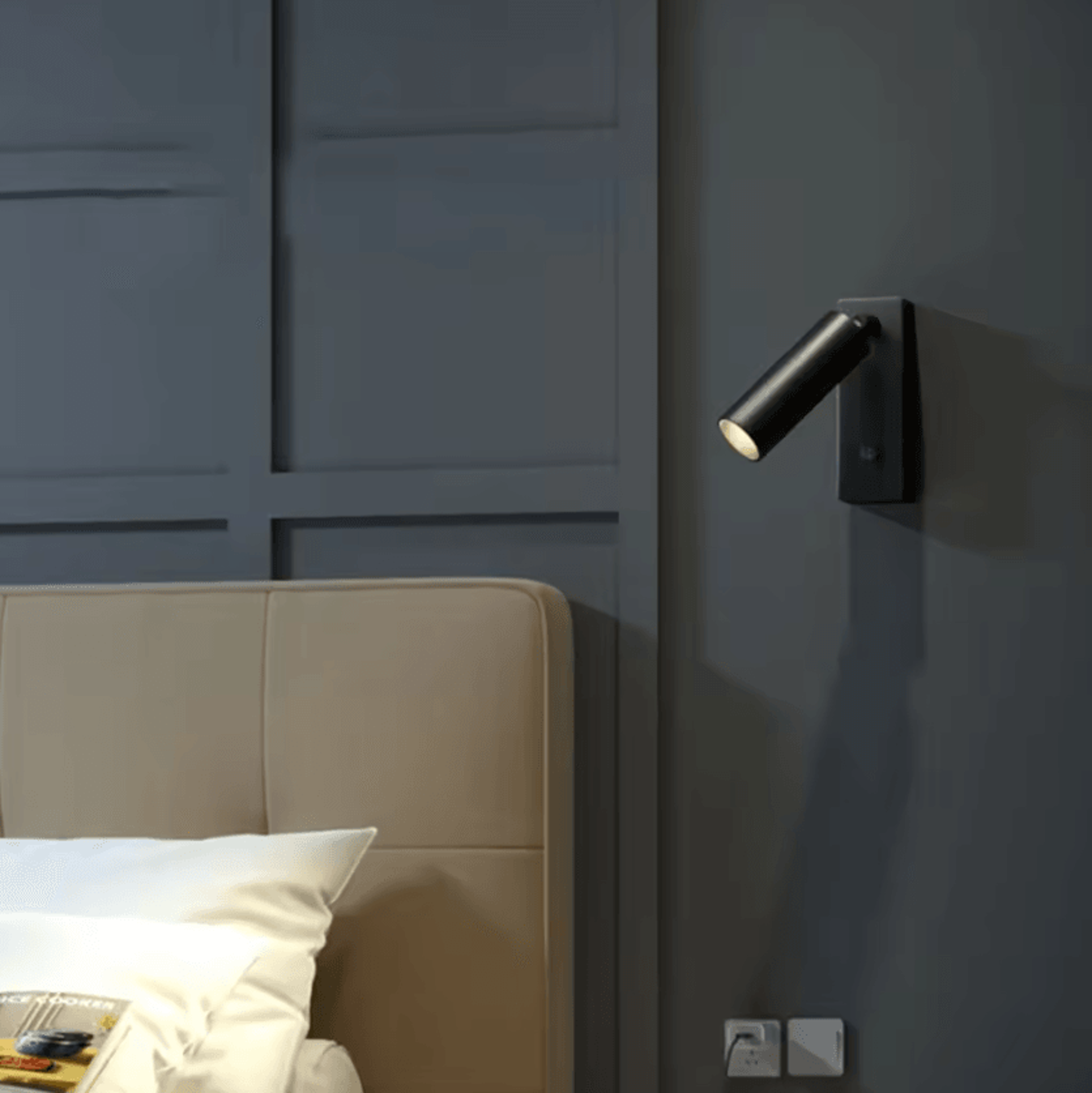 5w rotatable led wall light modern bedside reading sconce