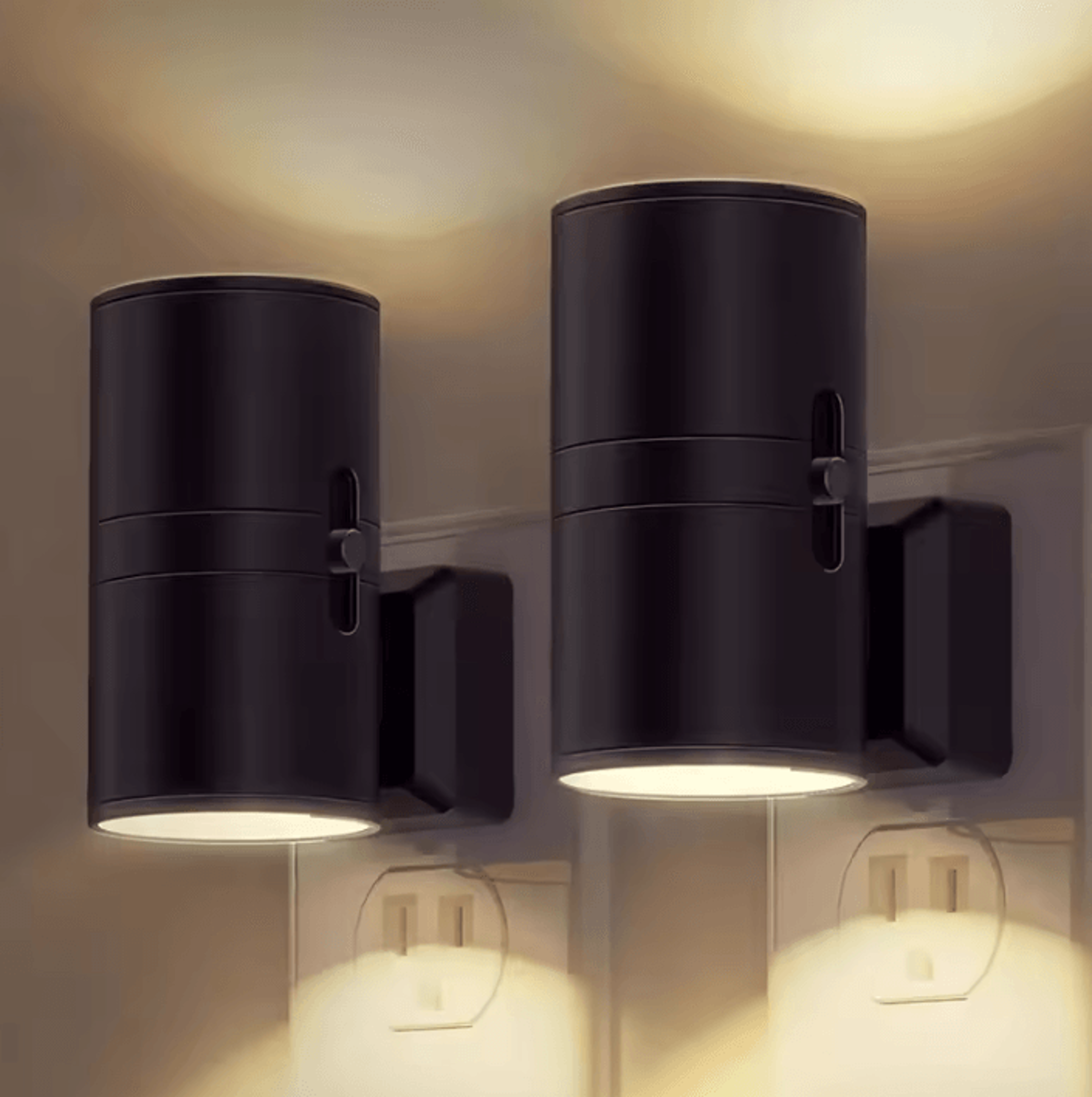 cylindrical led plug in wall light modern night lamp