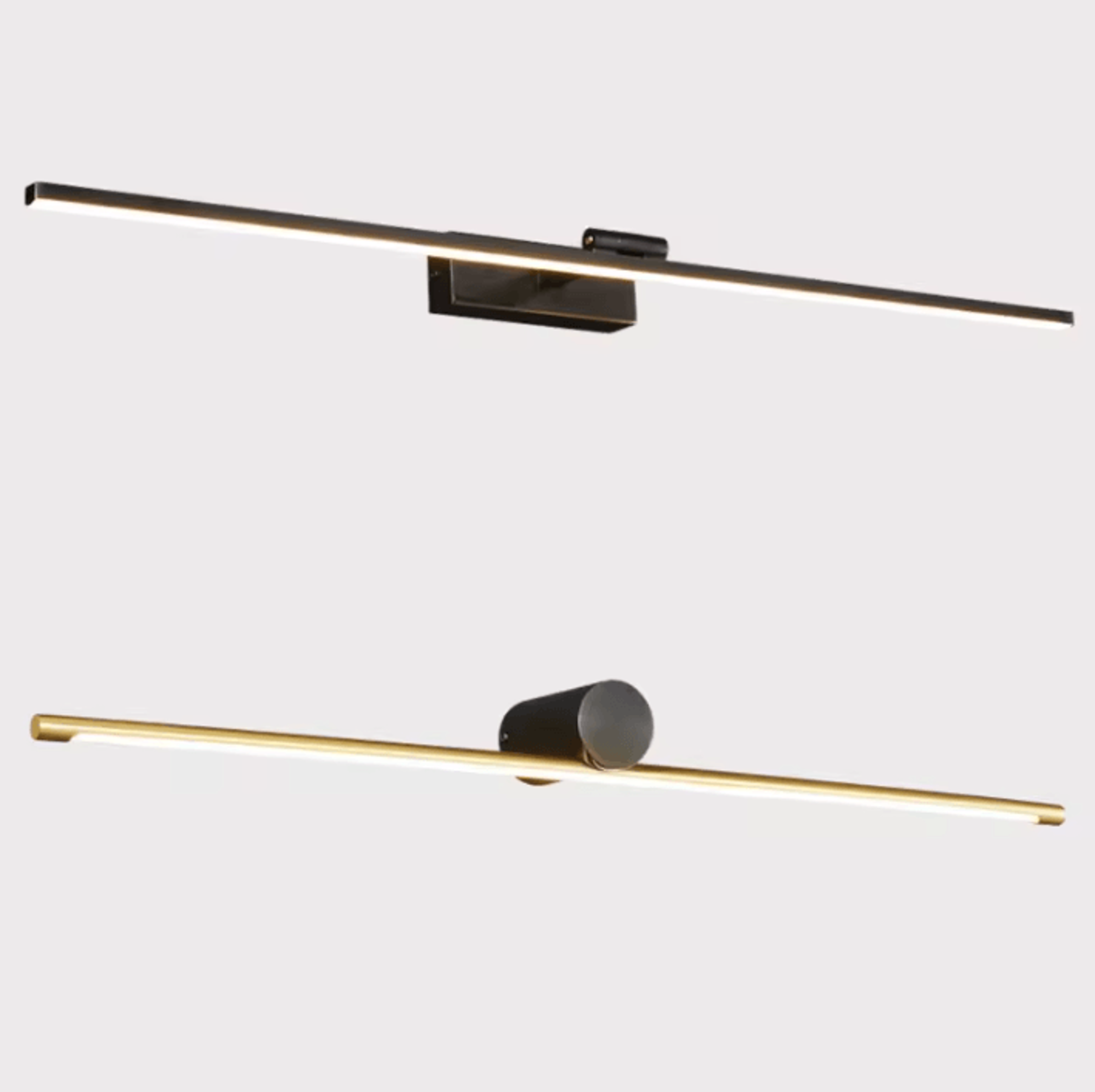 nordic copper led mirror wall light modern bedside sconce