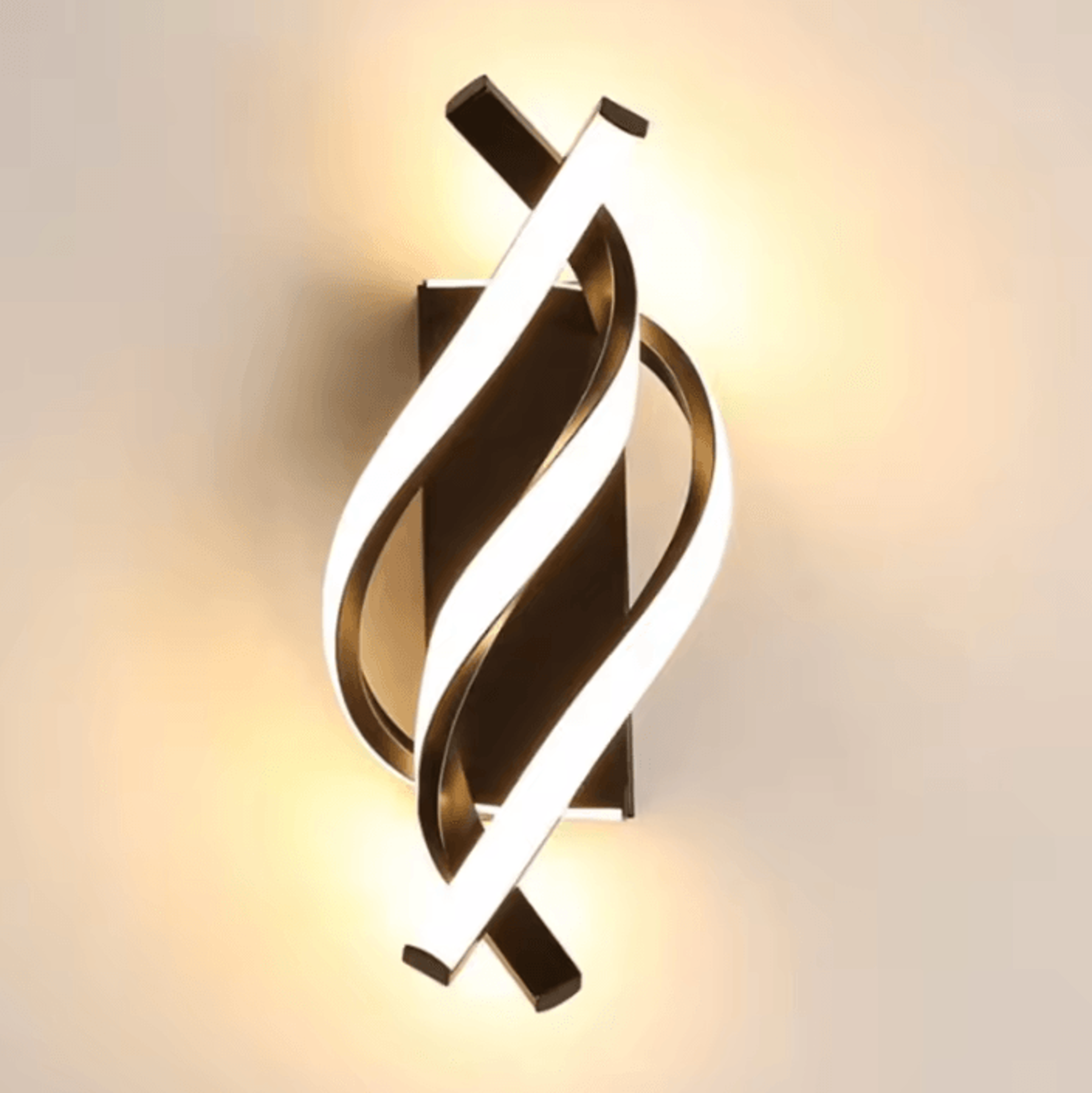 curved spiral led wall light modern decorative sconce