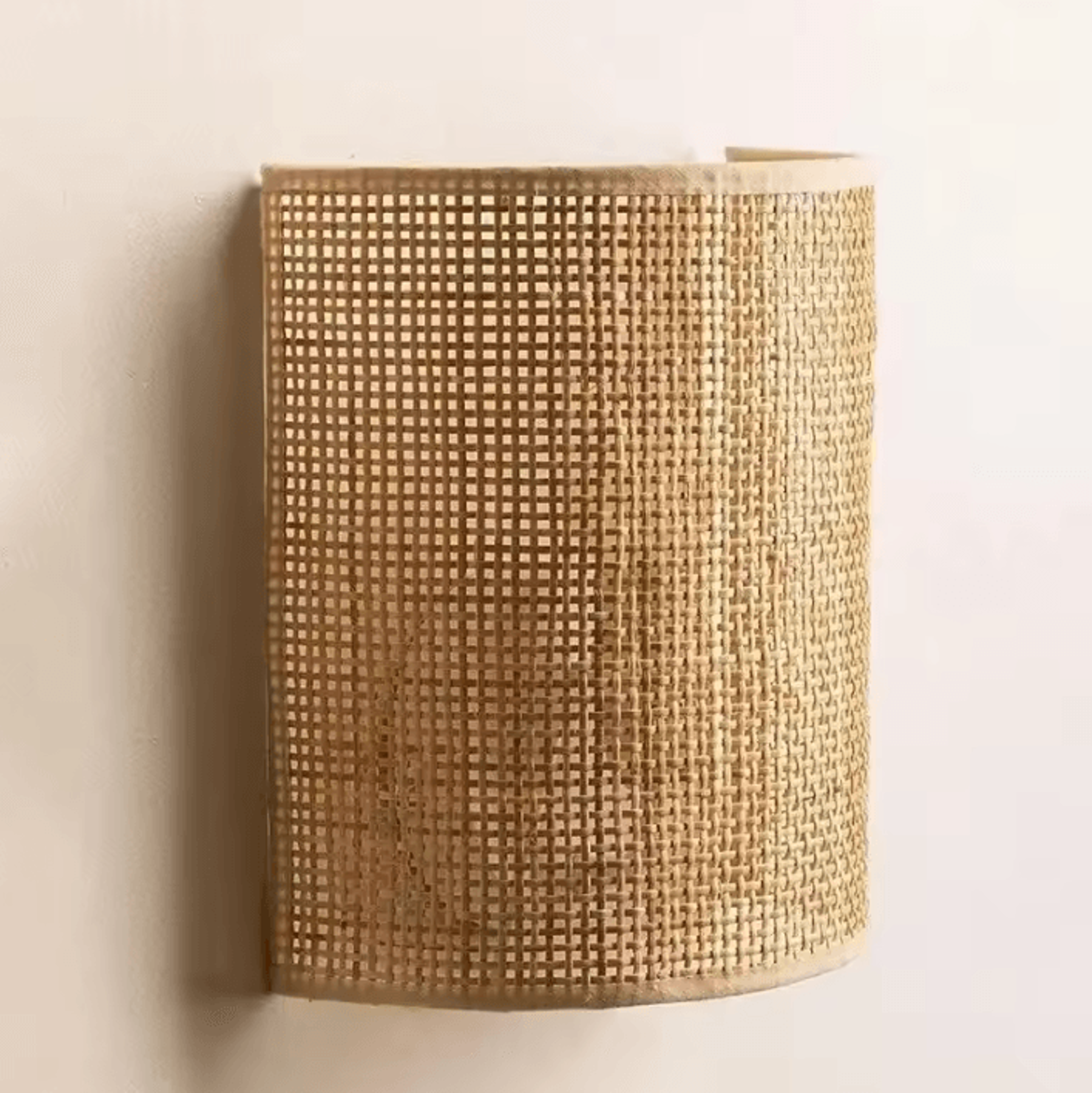 southeast asian rattan wall lamp handwoven bedside sconce