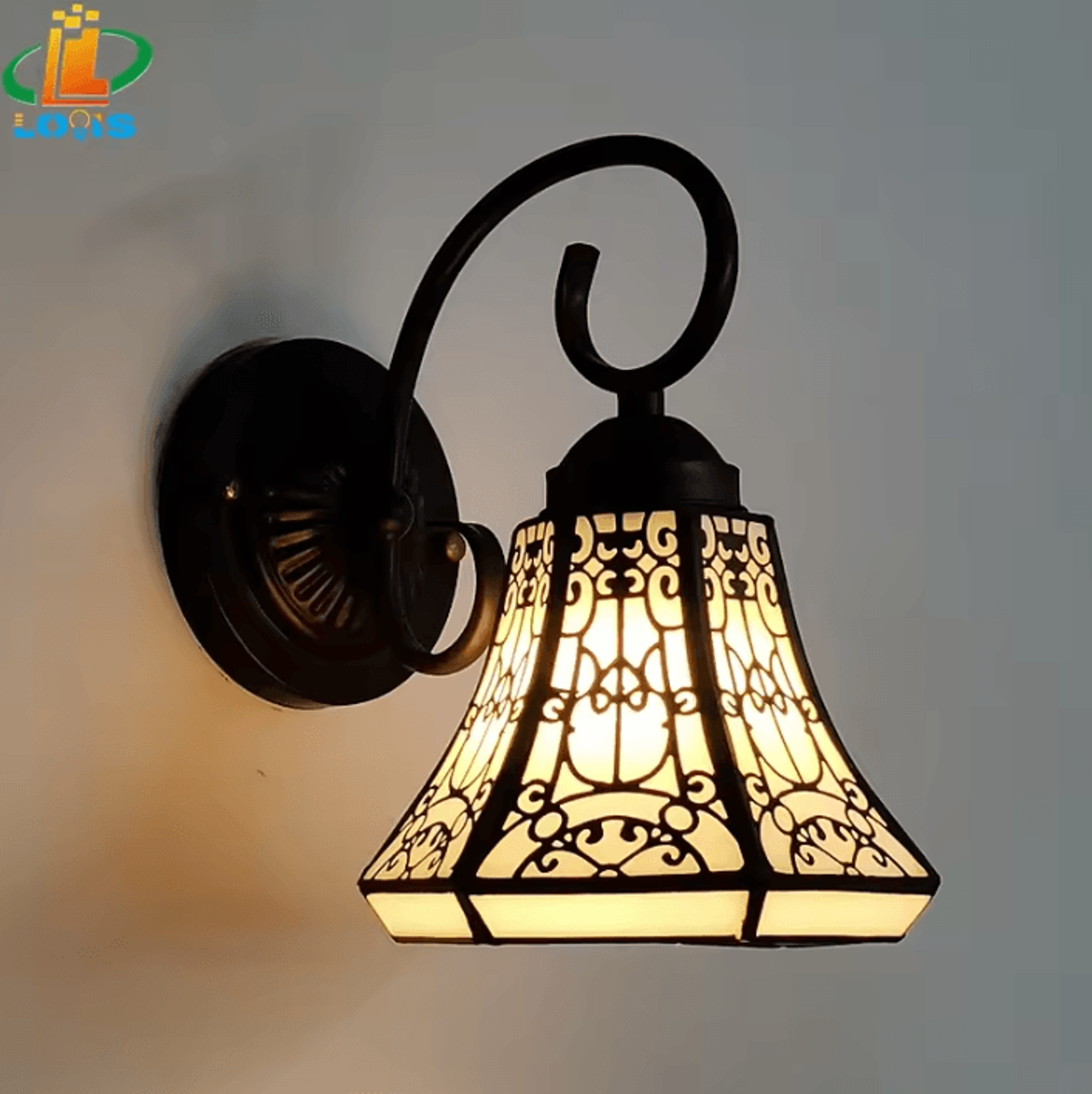 scandinavian white glass wall lamp vintage e27 sconce