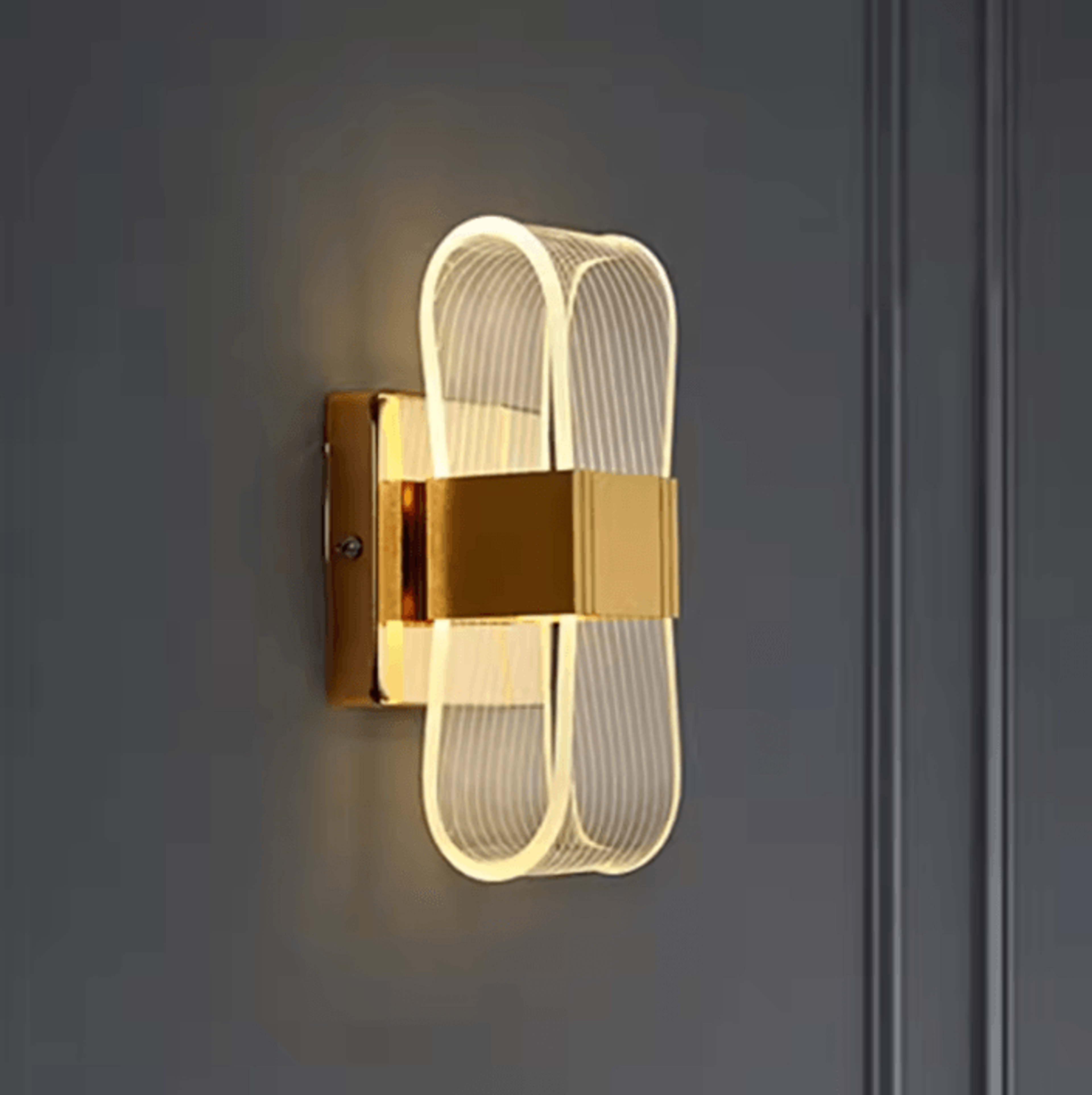 nordic acrylic aluminum led wall lamp warm bedside light