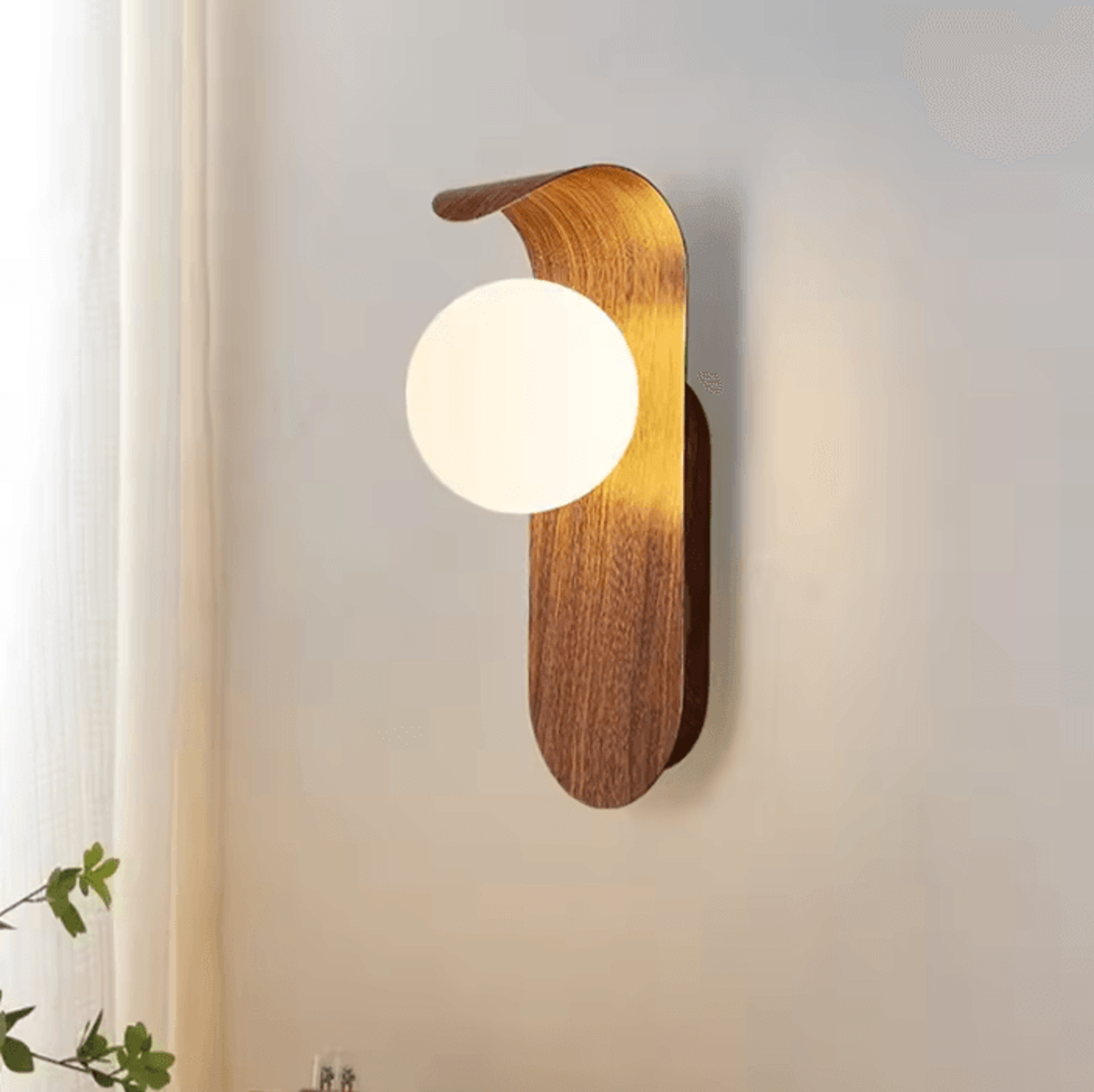 retro wood grain wall lamp acrylic indoor sconce