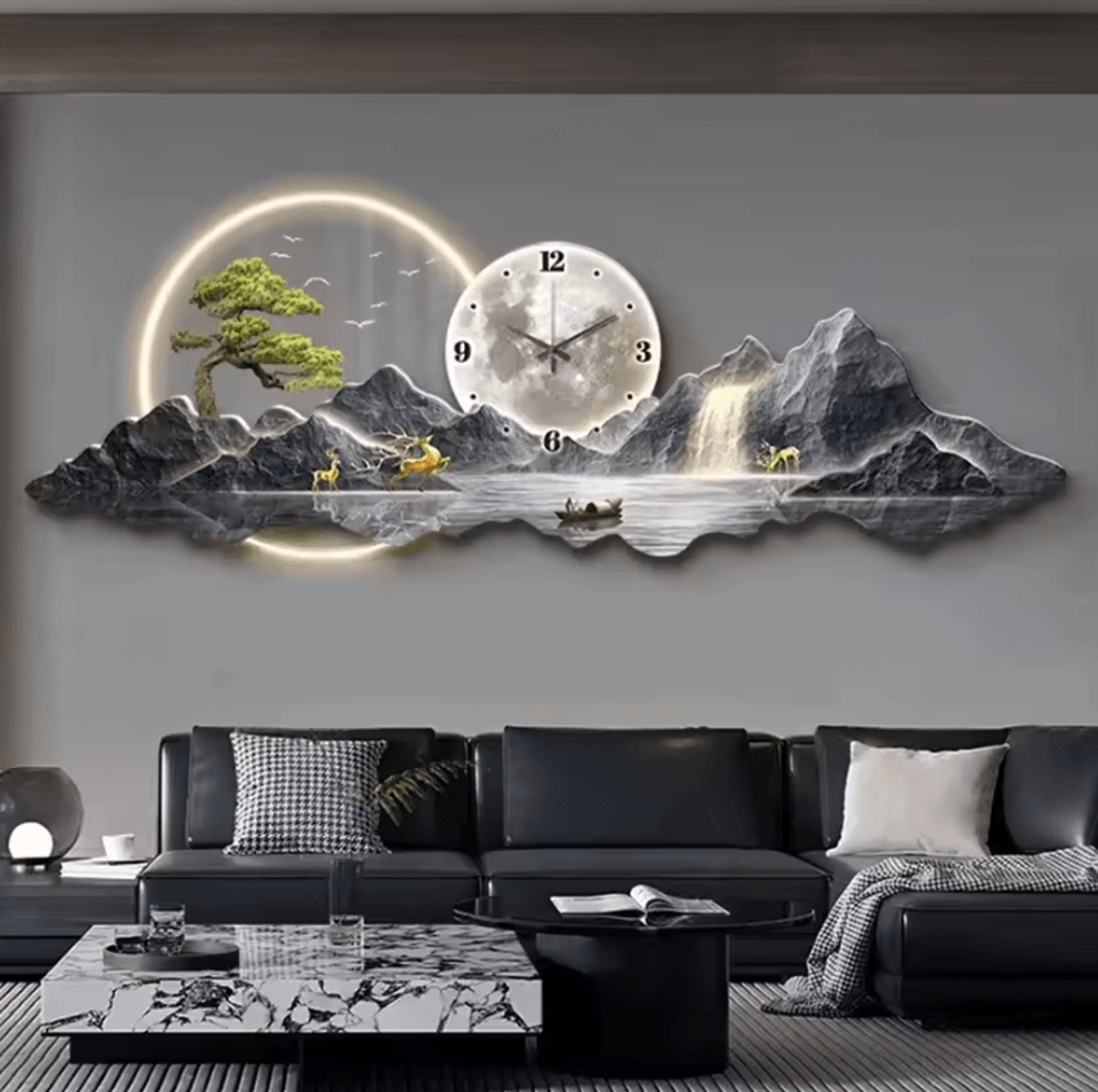 nordic led wall clock silent minimalist decor