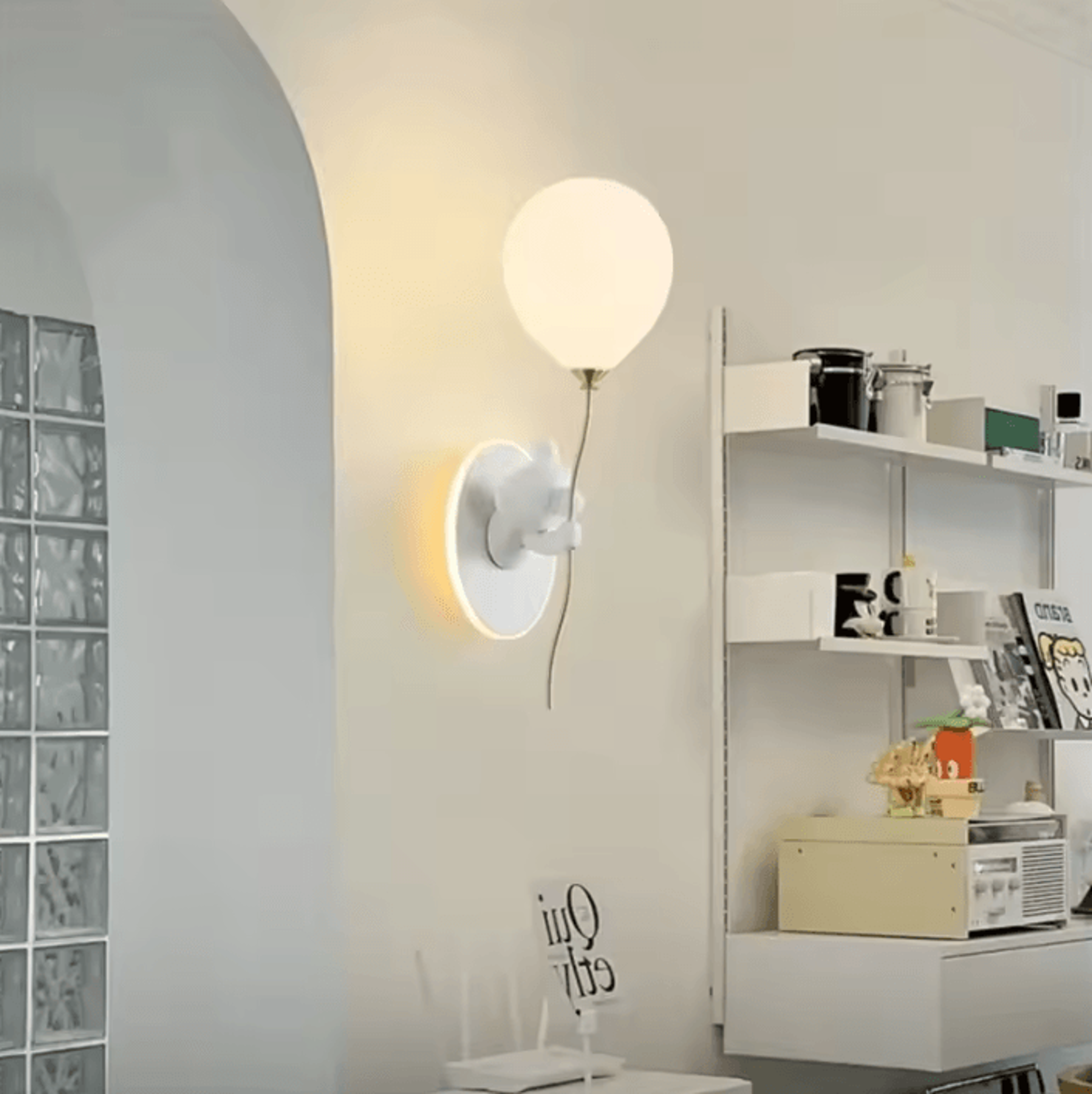 cute bear balloon wall lamp for kids room