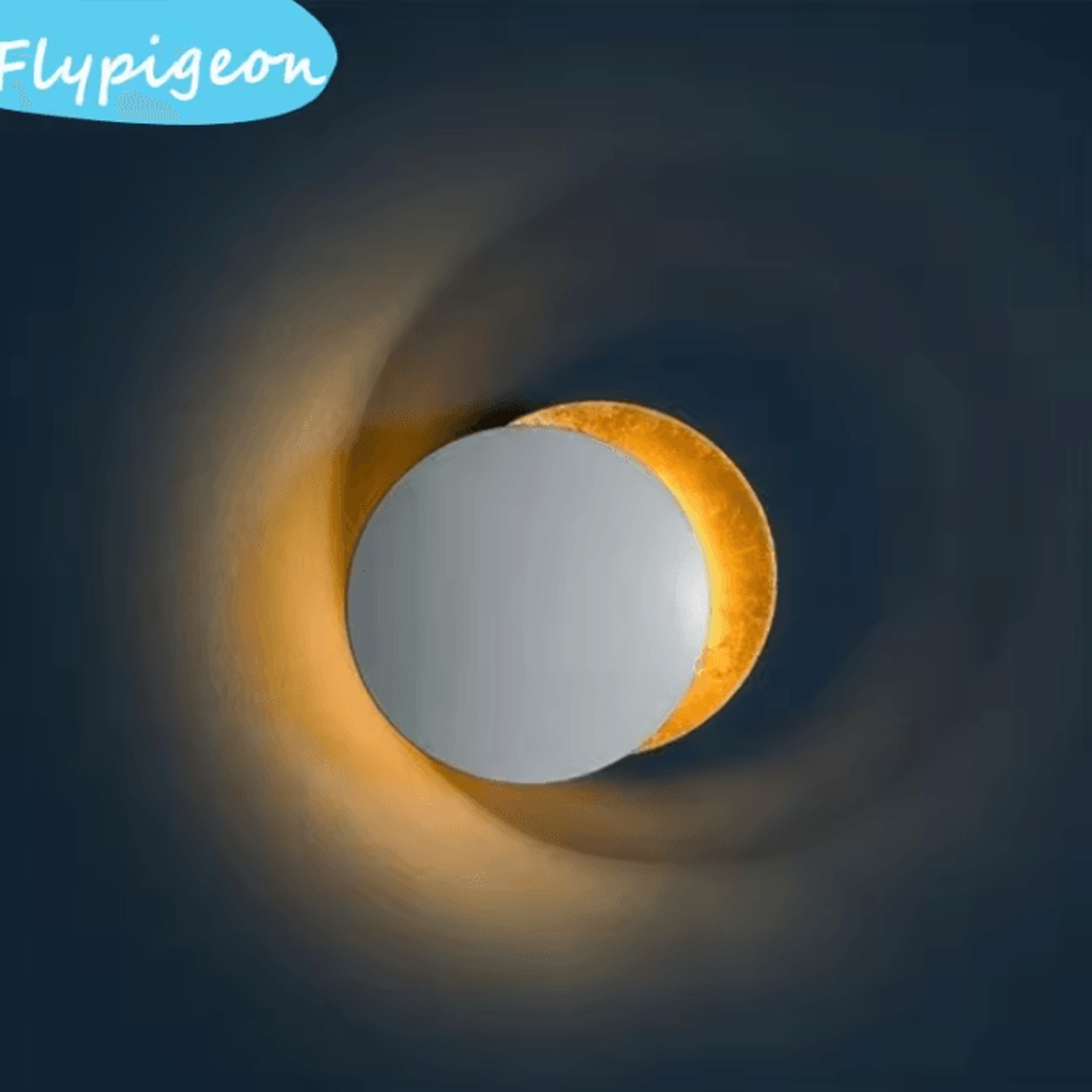 rotatable solar eclipse led wall lamp