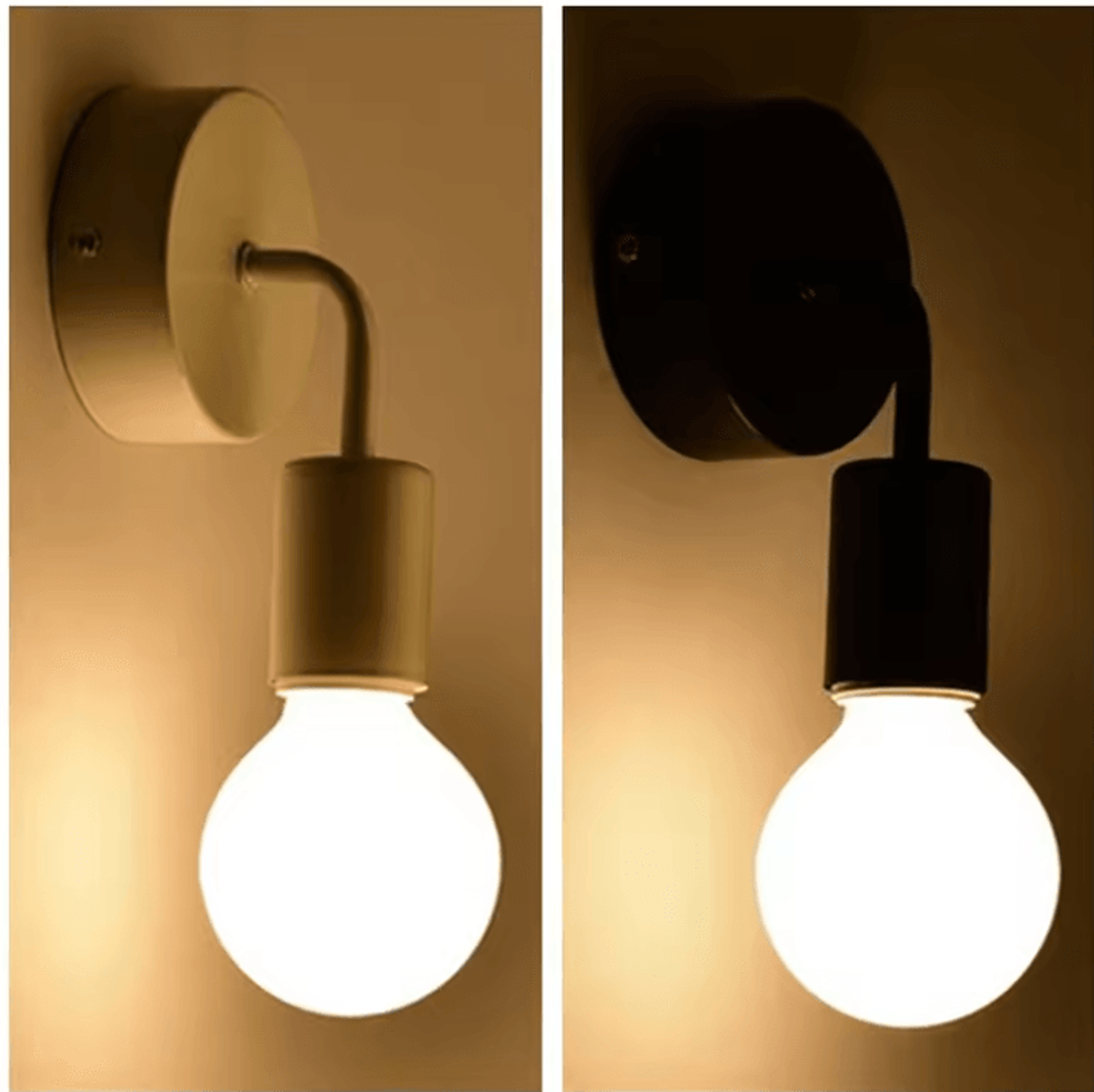 nordic black iron e27 wall sconce