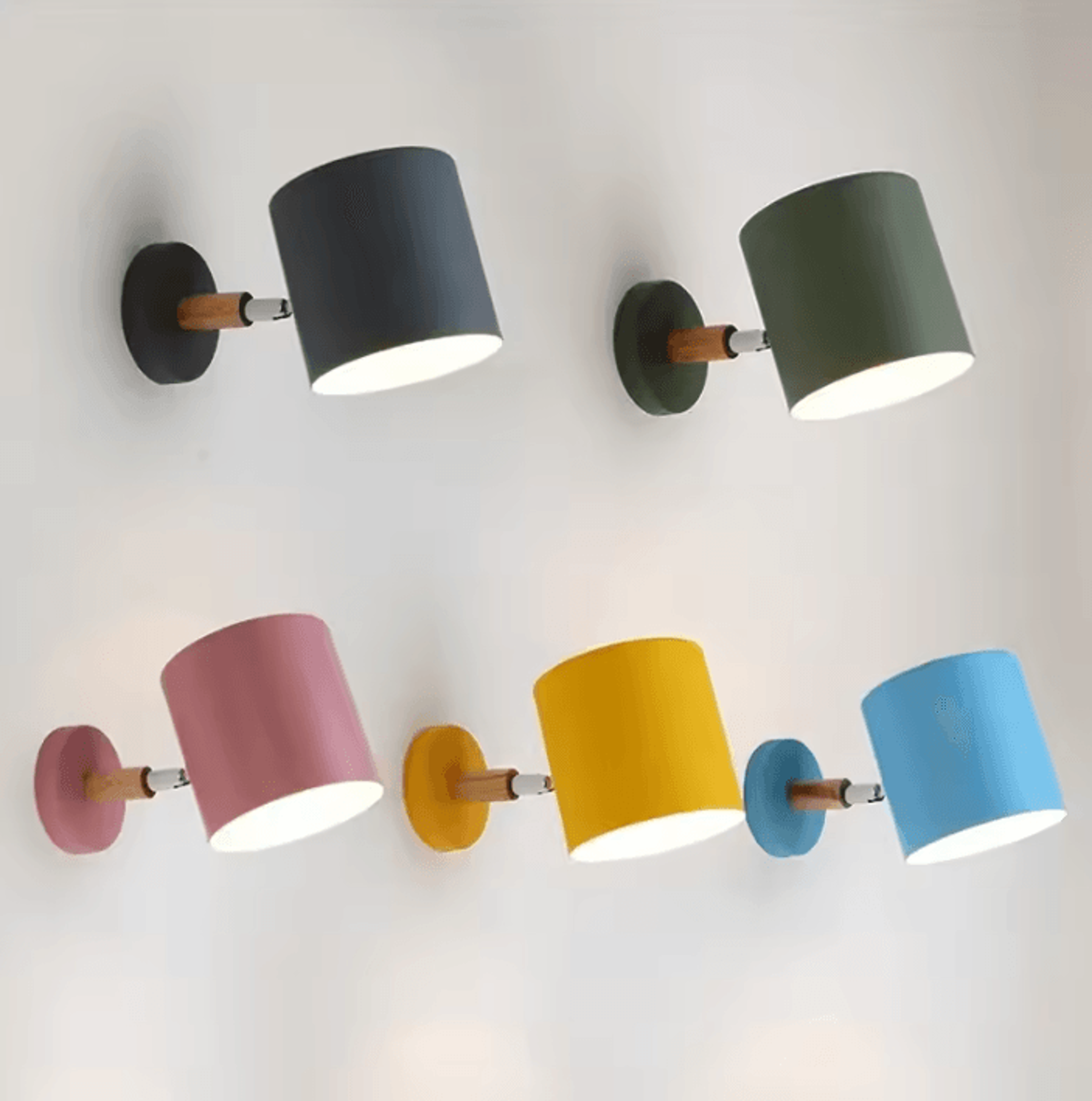 macaron nordic wall lamp modern bedside light