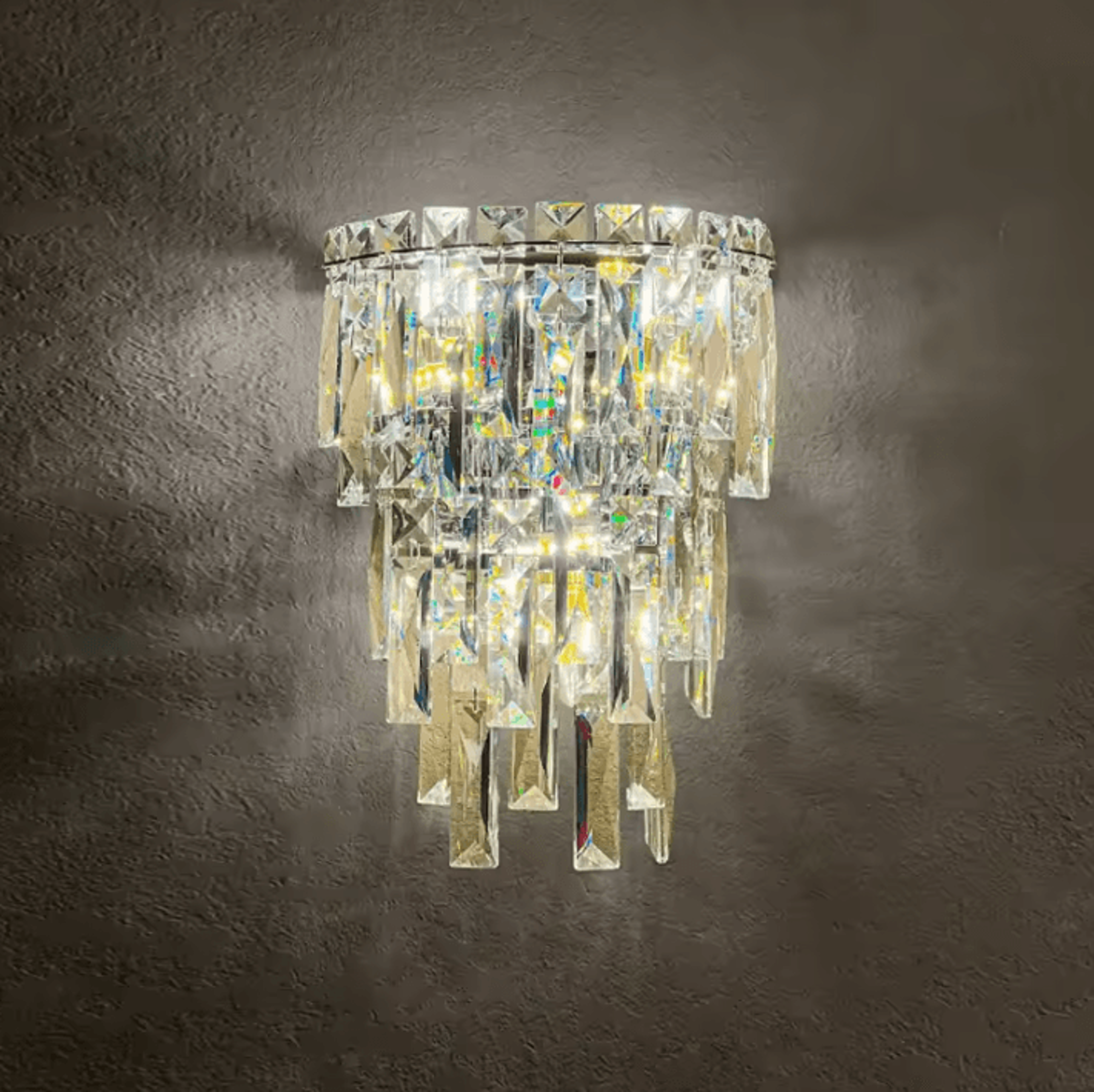 modern luxury crystal wall sconce
