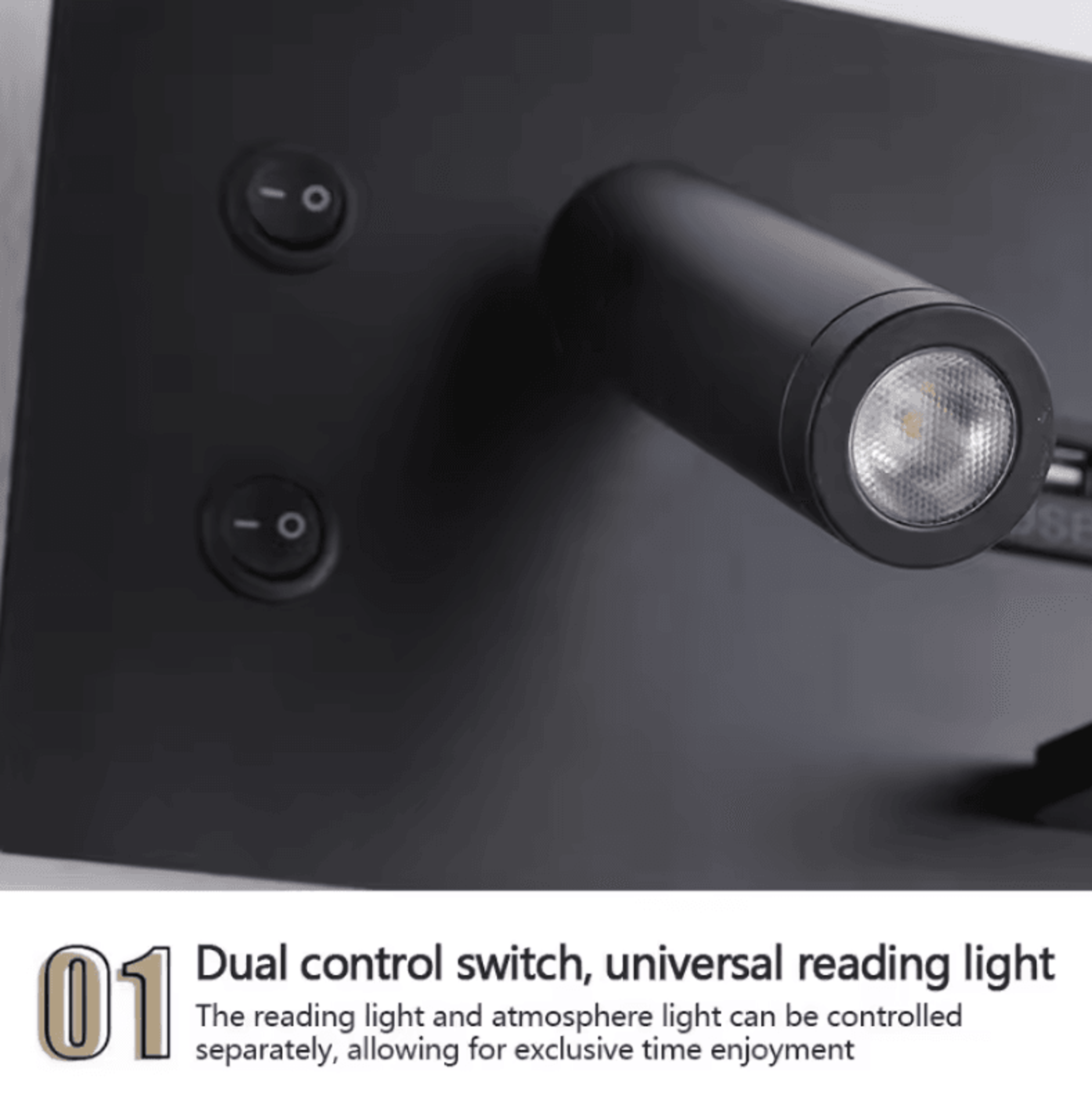 modern led wall light with usb charging port