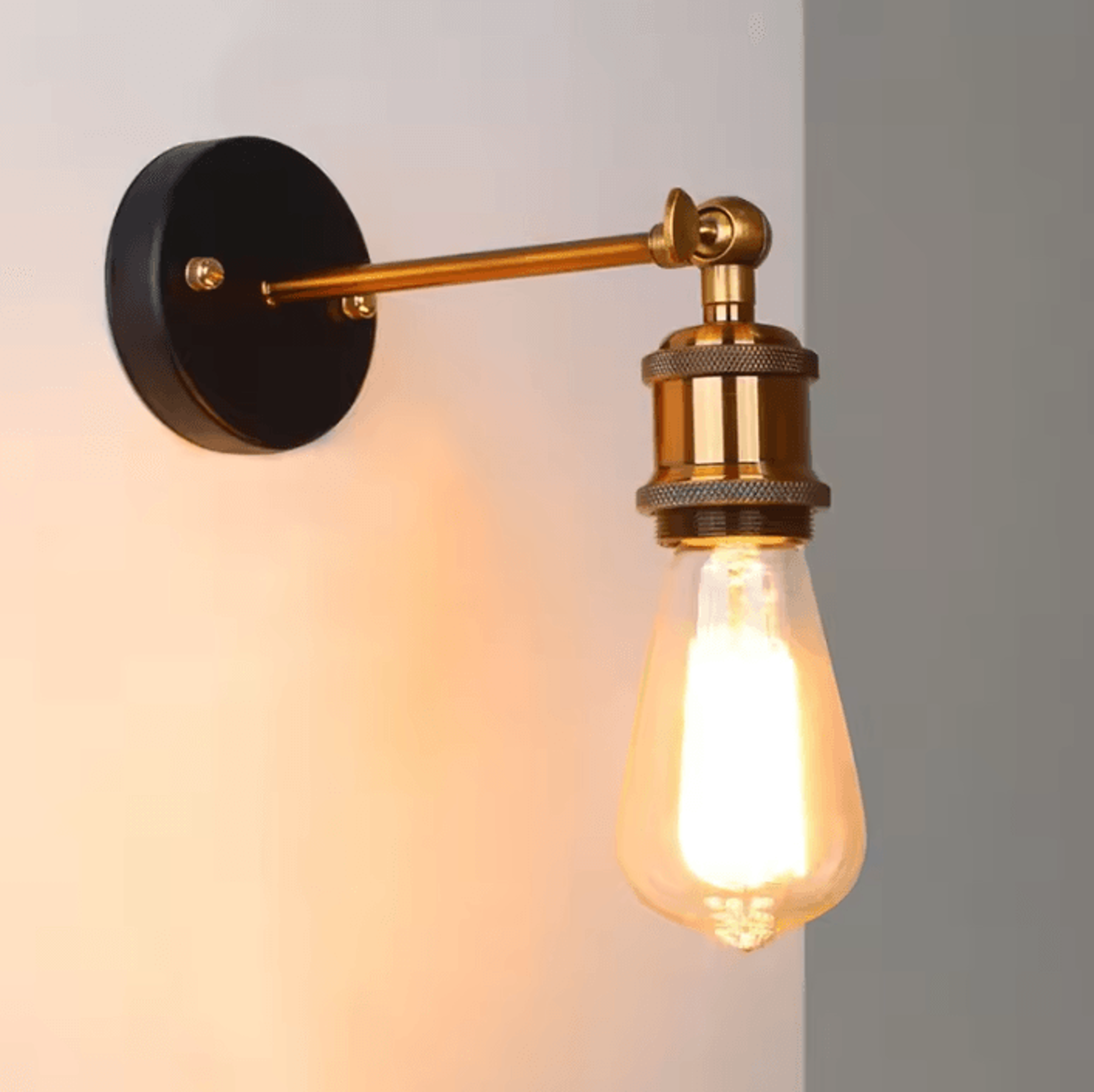american industrial retro e27 wall sconce
