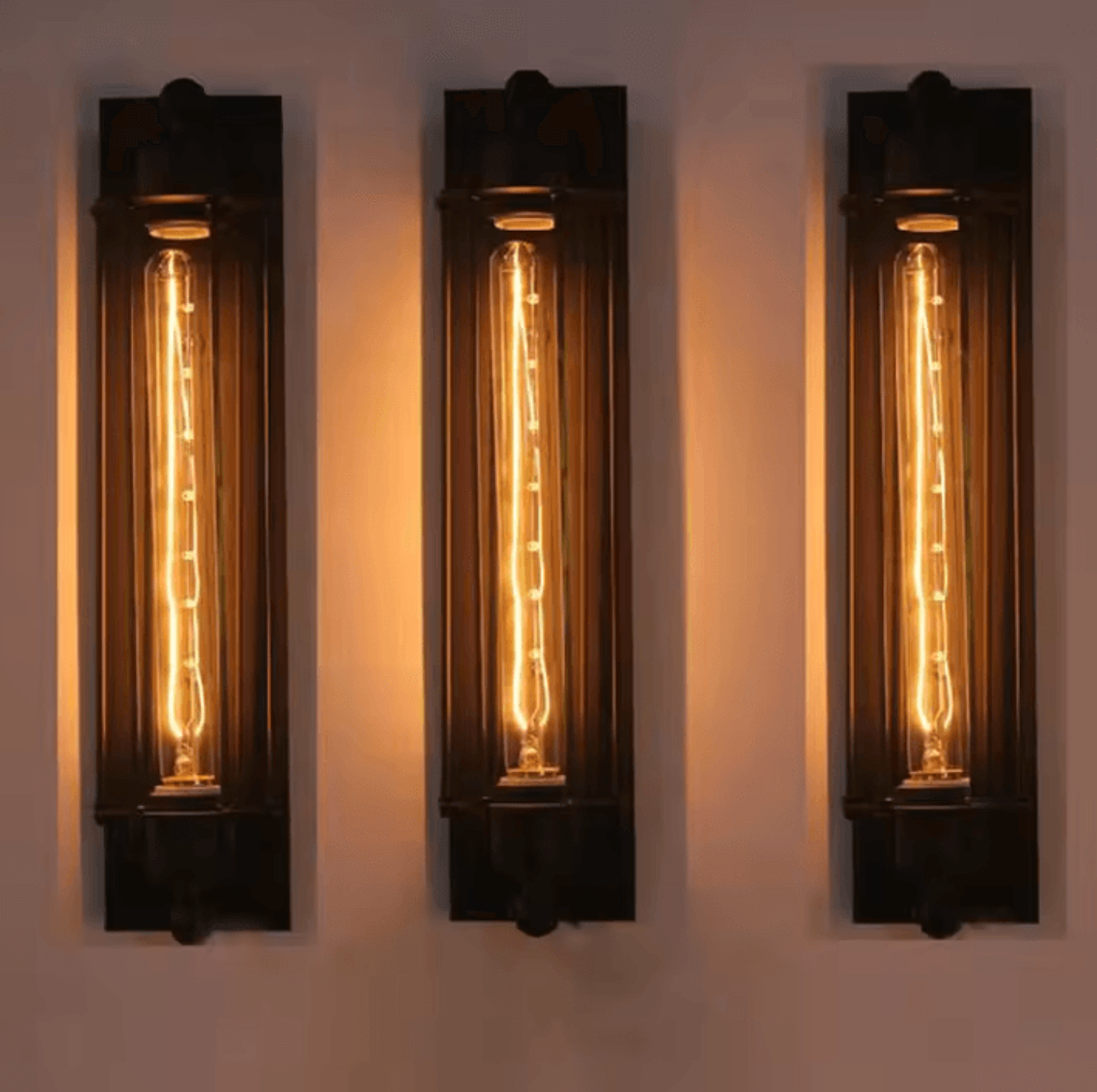 retro industrial iron e27 wall sconce