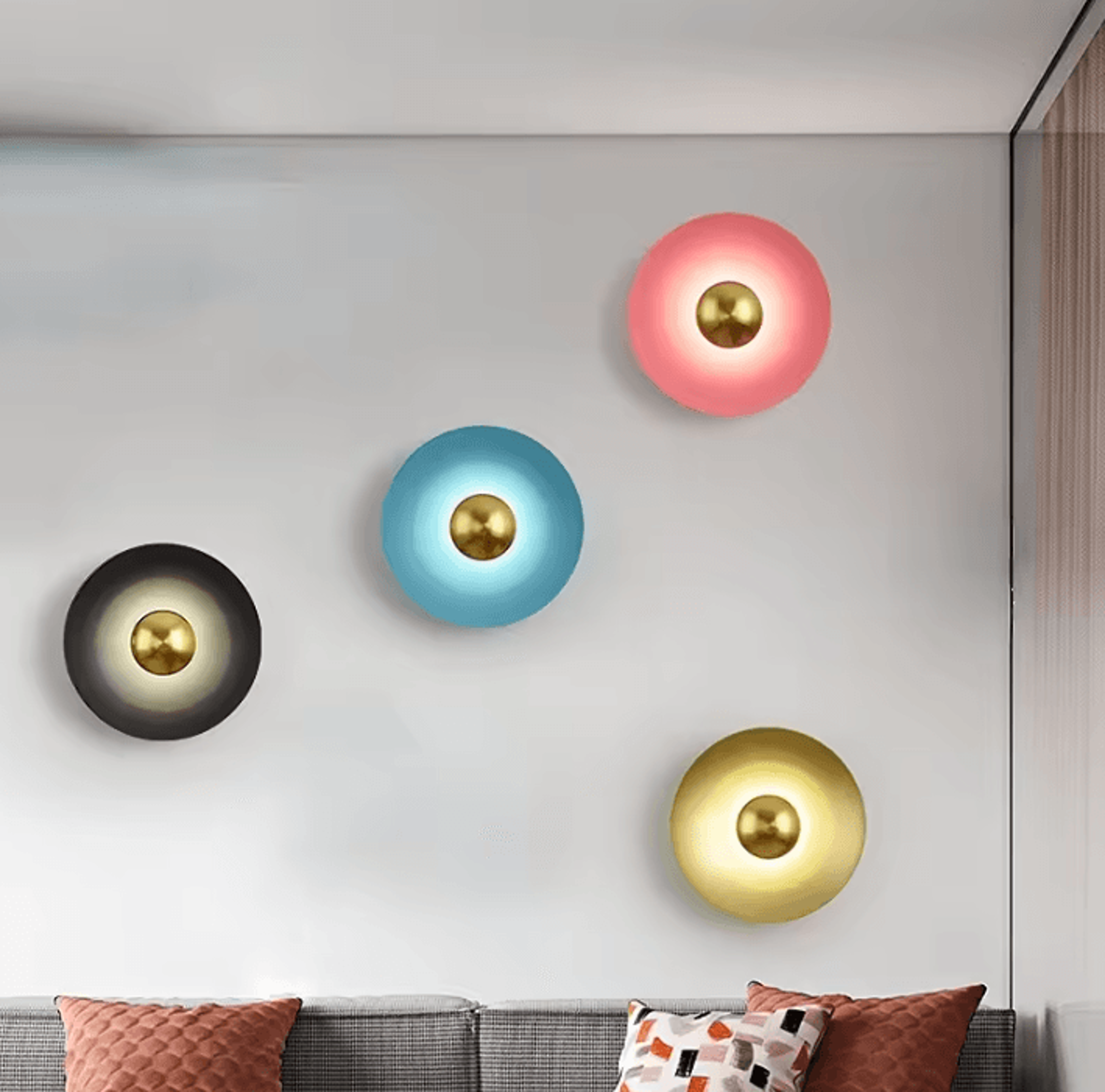 nordic circle led up down wall sconce
