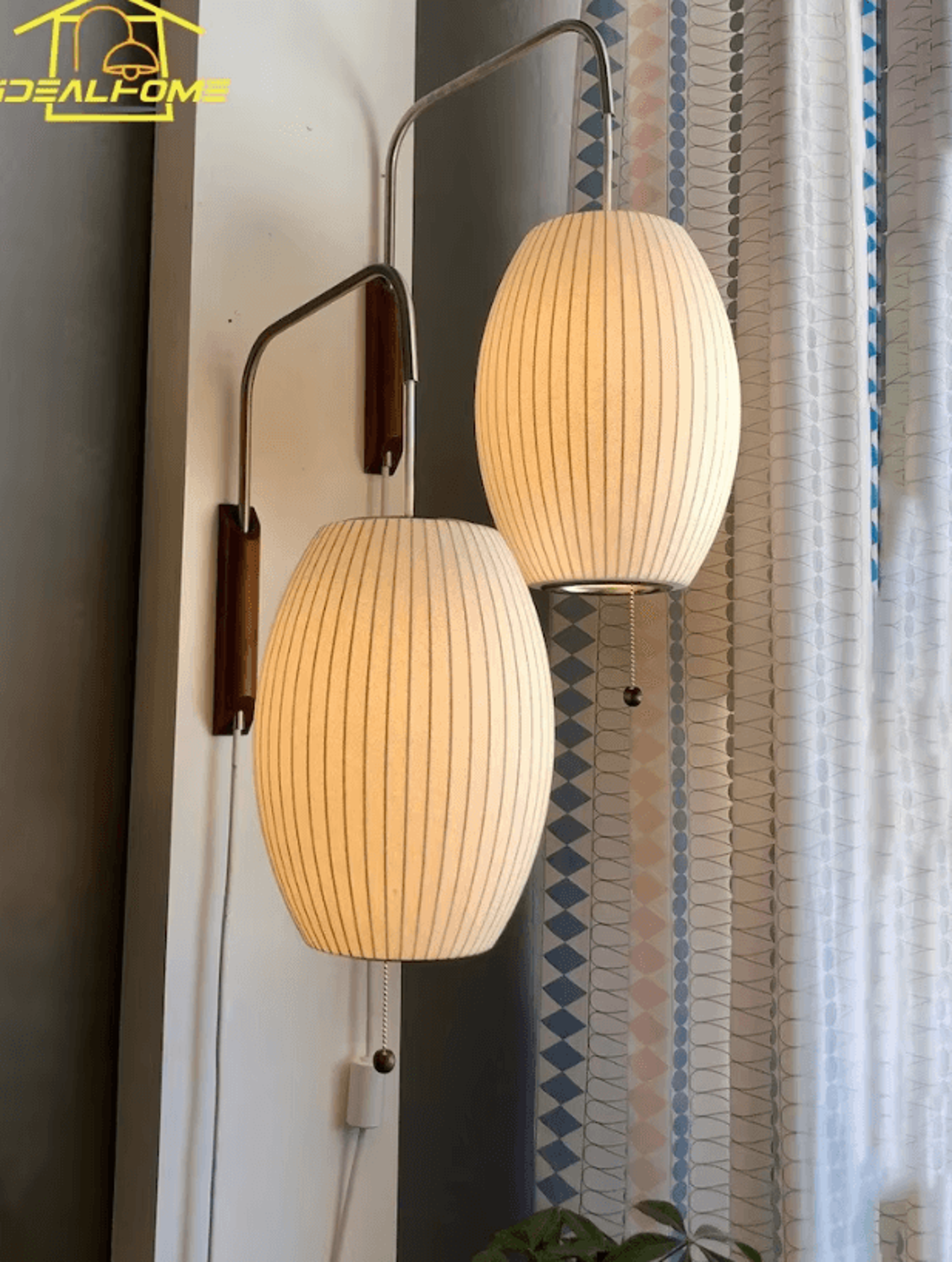 italian flying saucer silk wall sconce