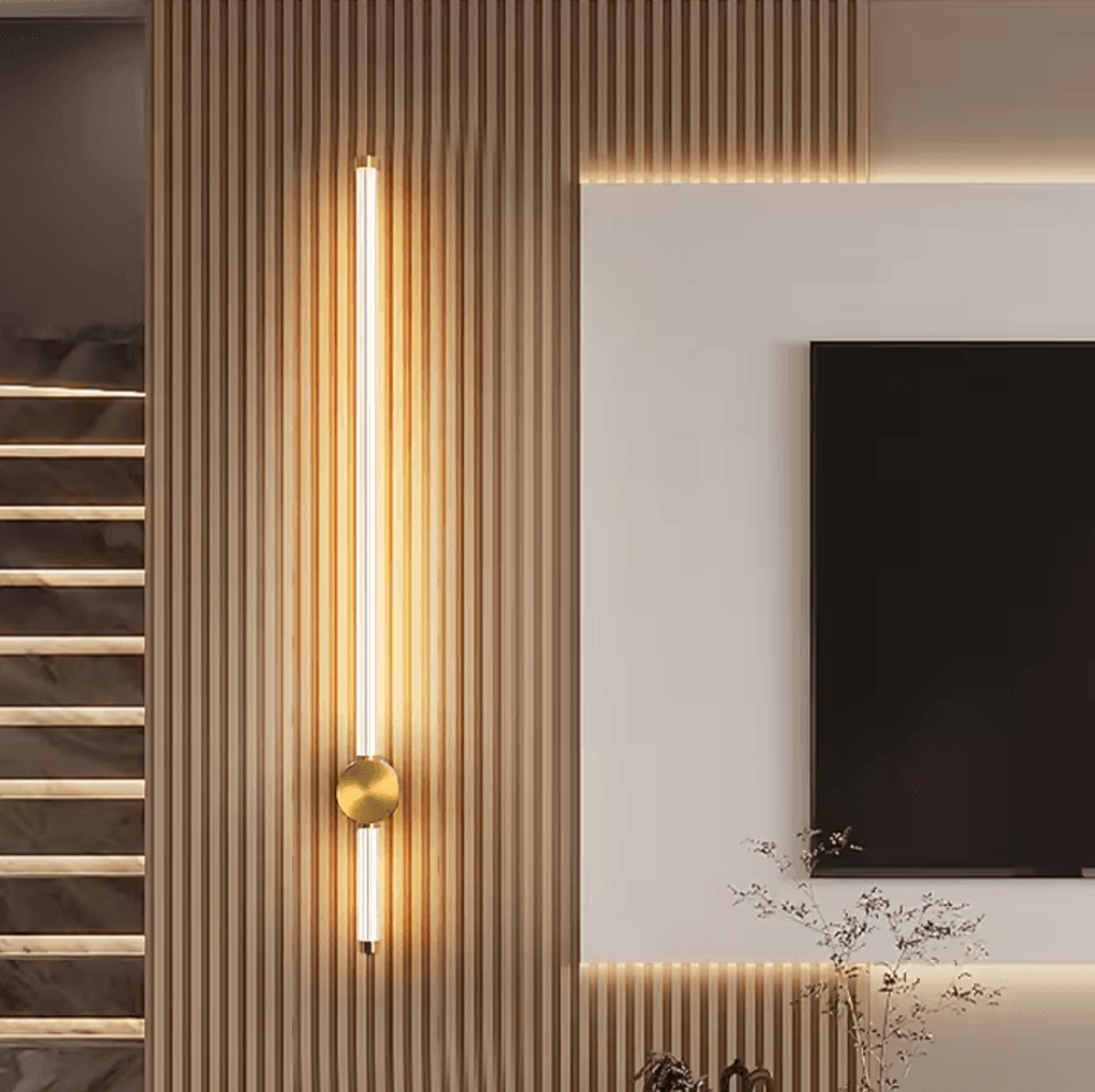 modern copper led wall sconce with acrylic shade
