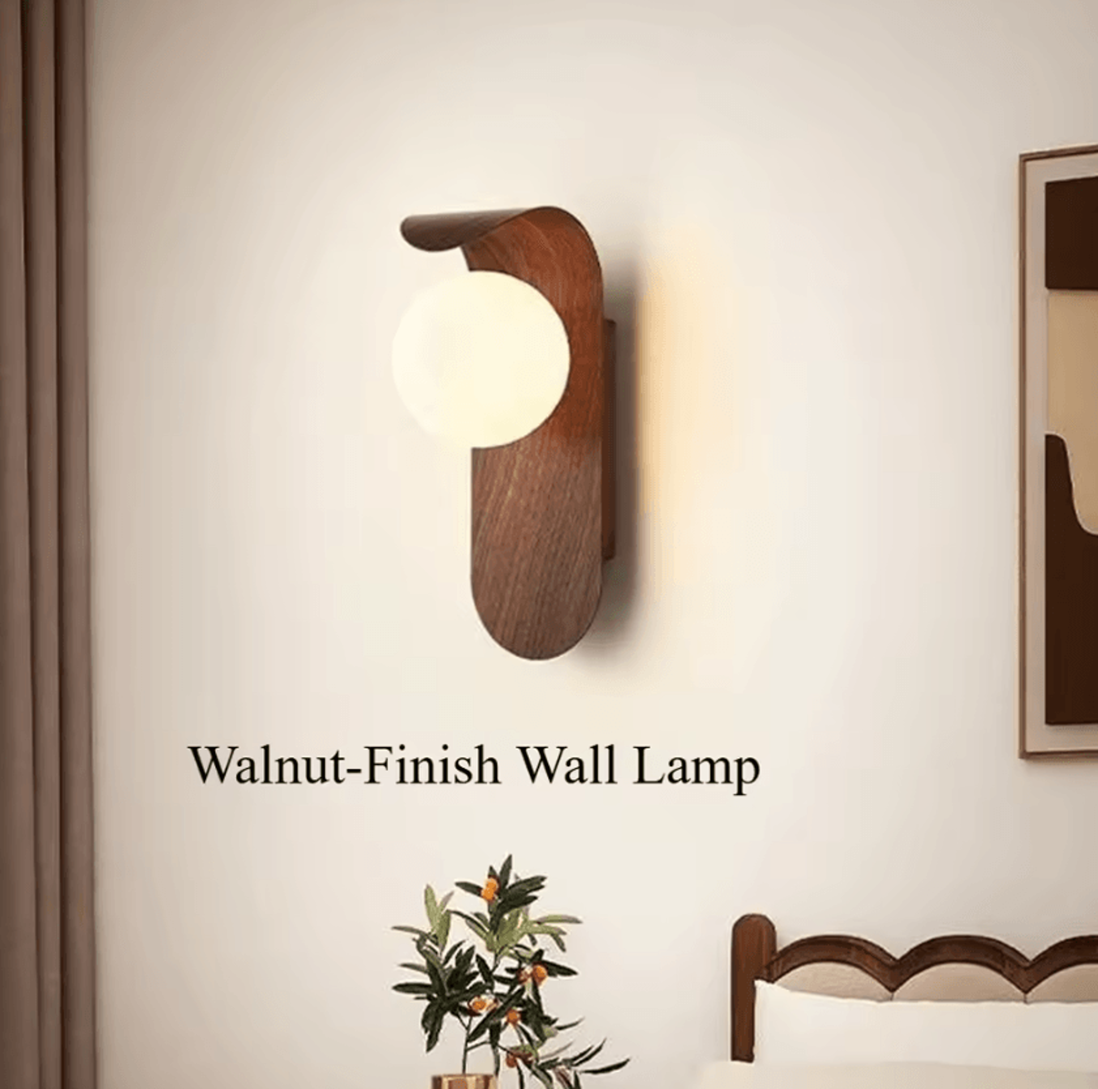 5w wooden glass globe g9 wall sconce