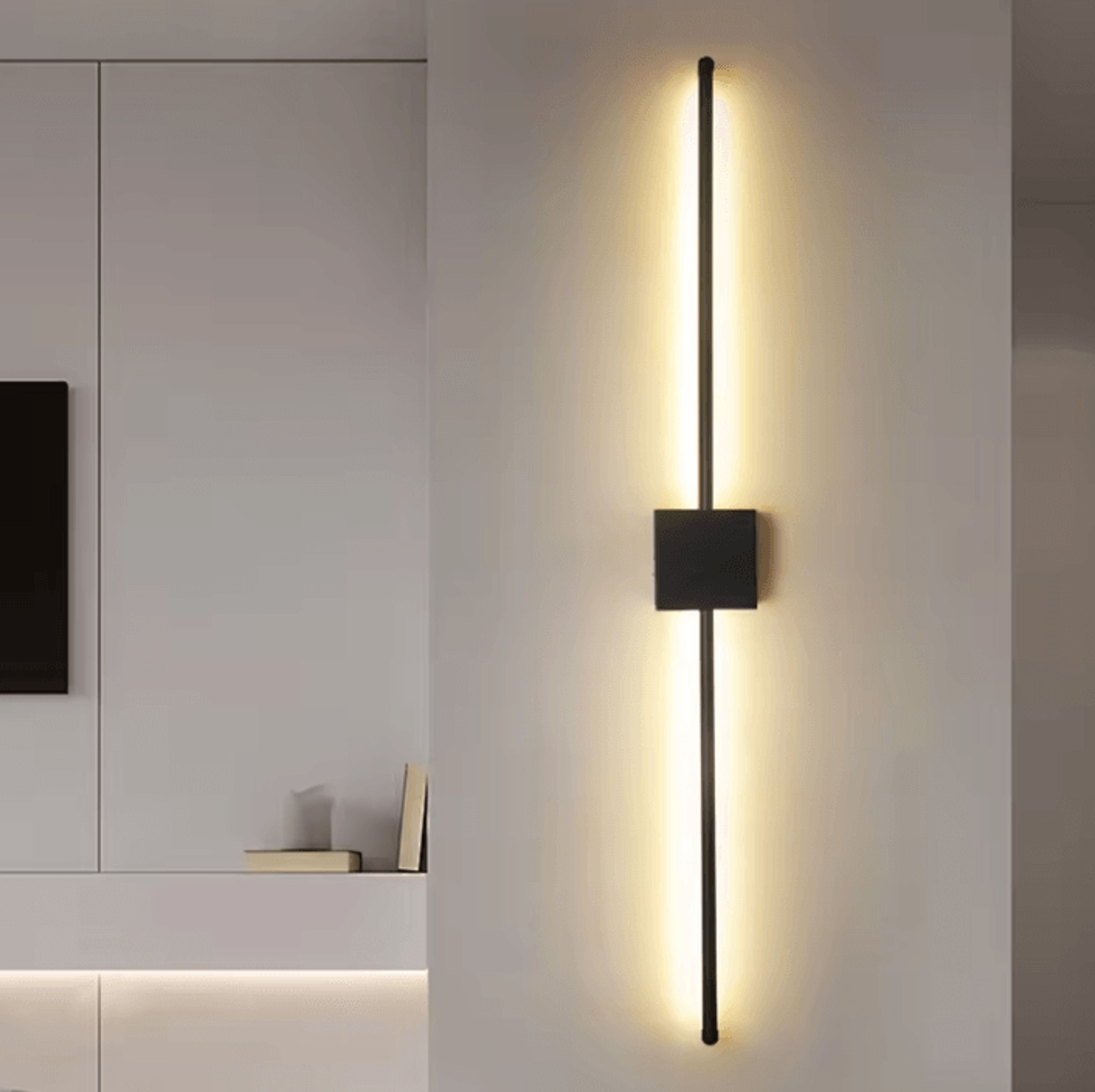 modern minimalist long strip led wall sconce